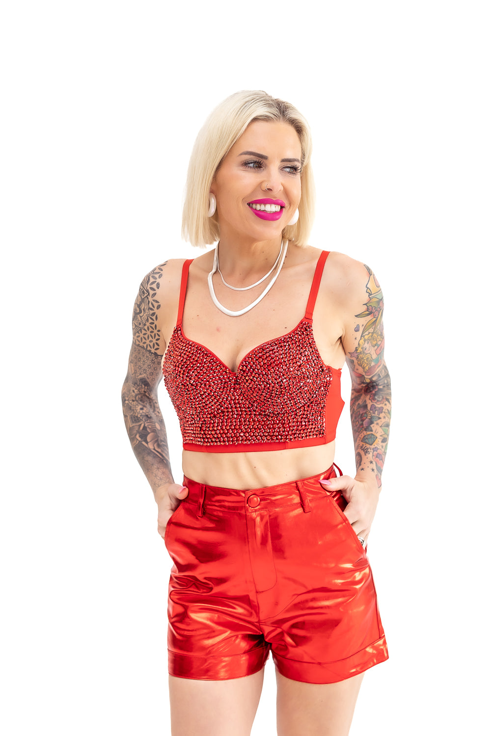 Kitty Korset Red Diamond Corset Bustier Top- T62