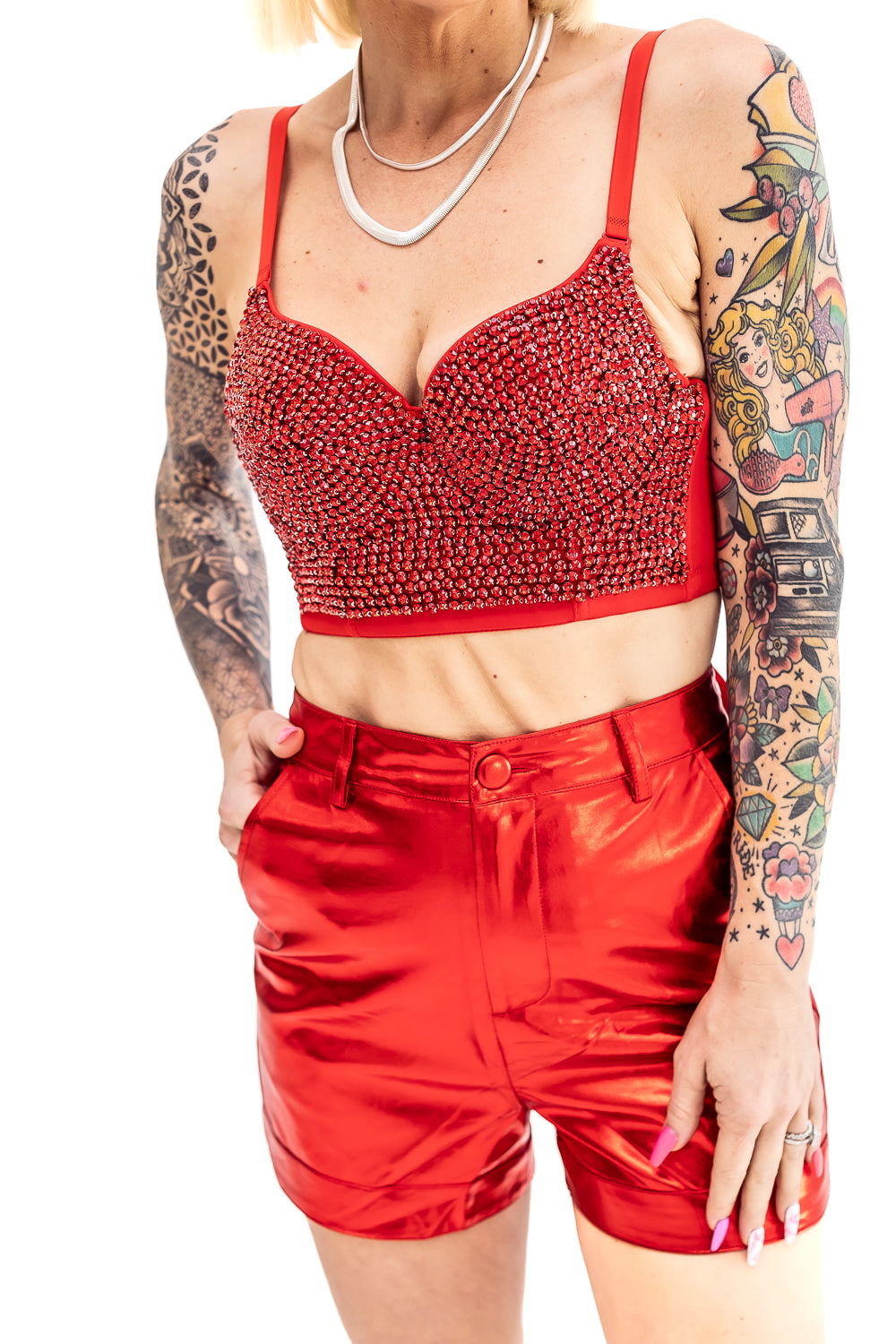 Kitty Korset Red Diamond Corset Bustier Top- T62