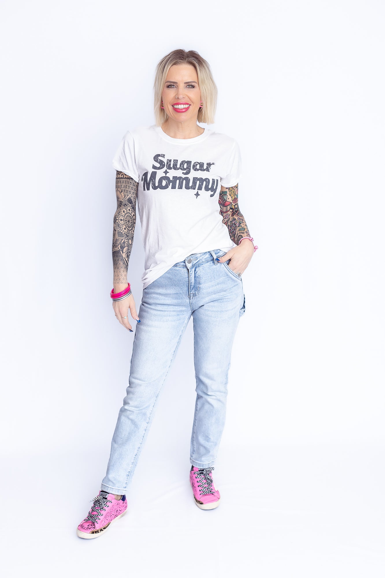 Sugar Mommy Recycled Cotton Graphic Tee- T163