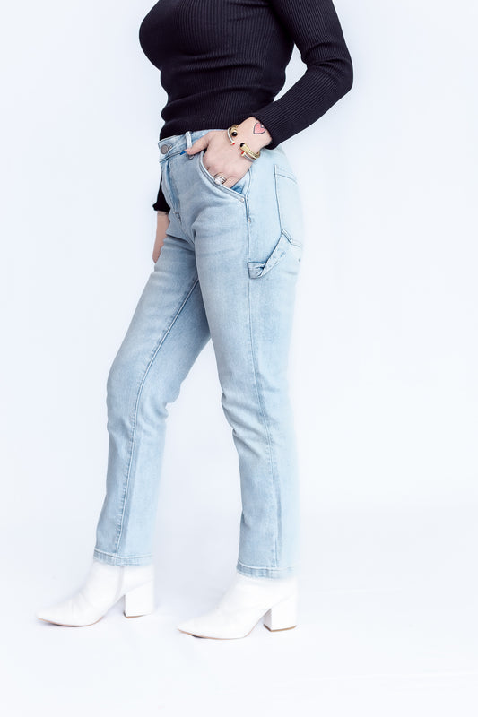 Your Favorite Jeans High Rise Utility Straight 7/8 crop- P28