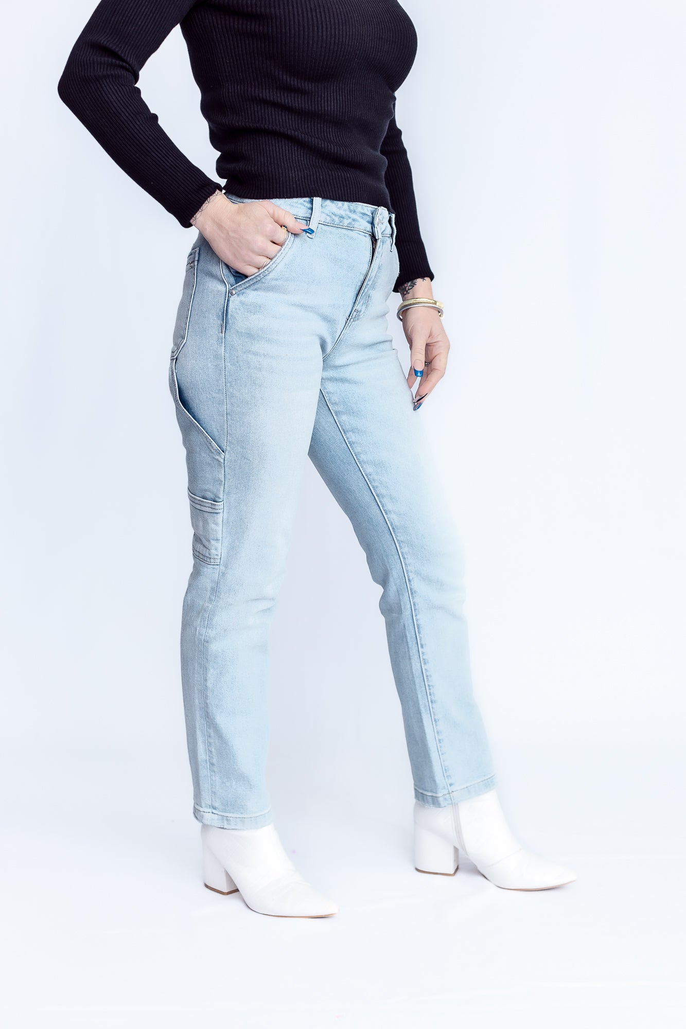 Your Favorite Jeans High Rise Utility Straight 7/8 crop- P28