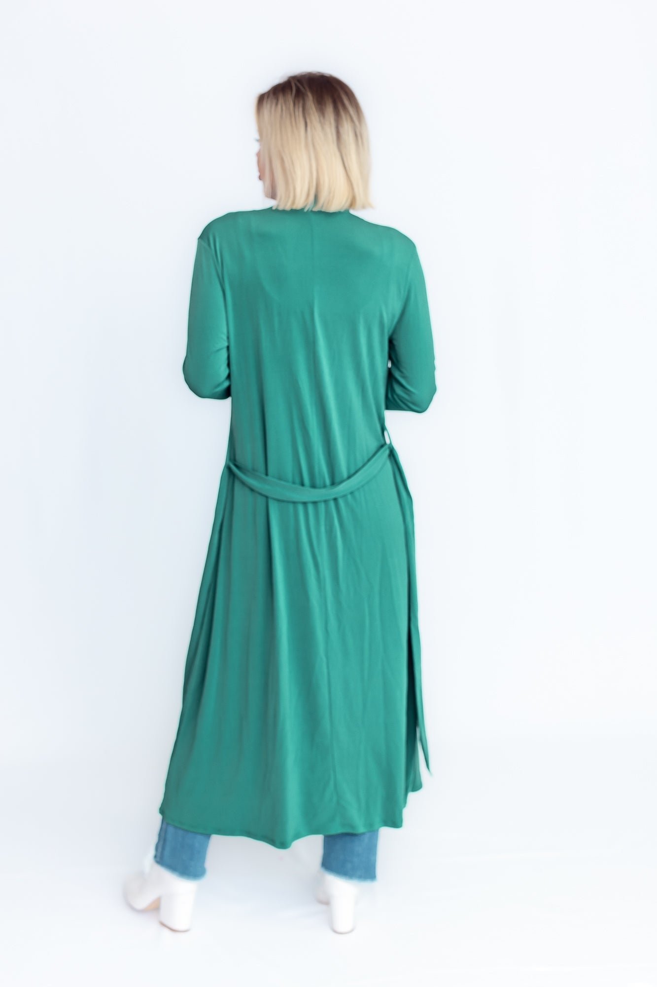 Chic Babe Long Emerald Cardigan- O38