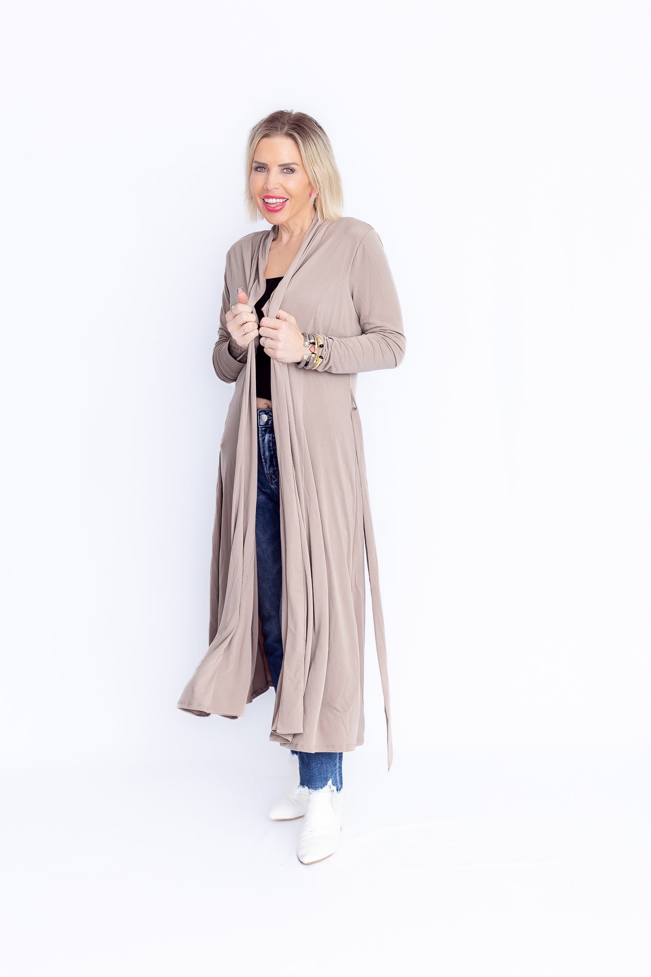 Chic Babe Long Tan Cardigan- O39