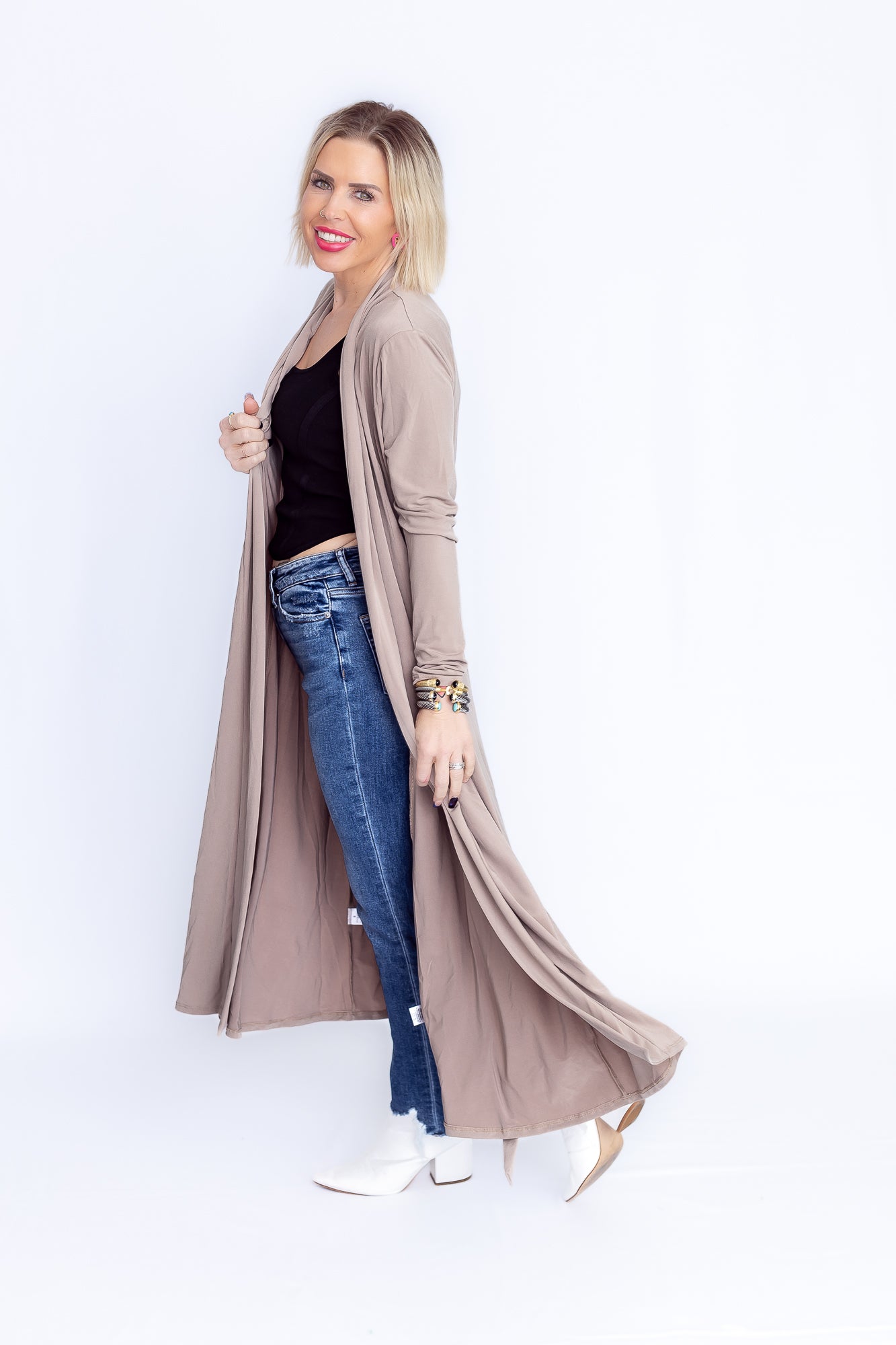 Chic Babe Long Tan Cardigan- O39