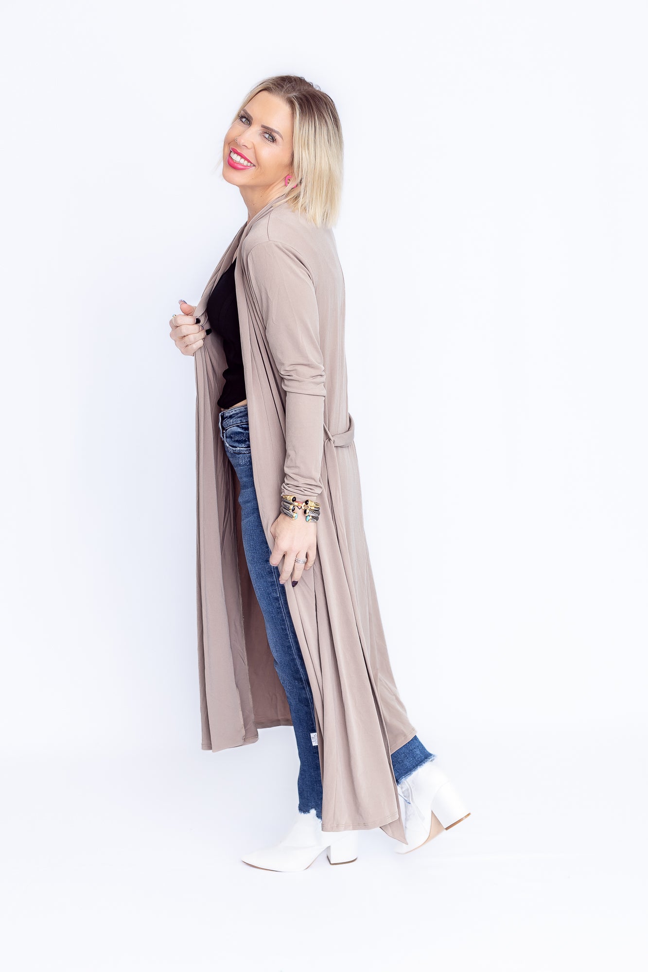 Chic Babe Long Tan Cardigan- O39