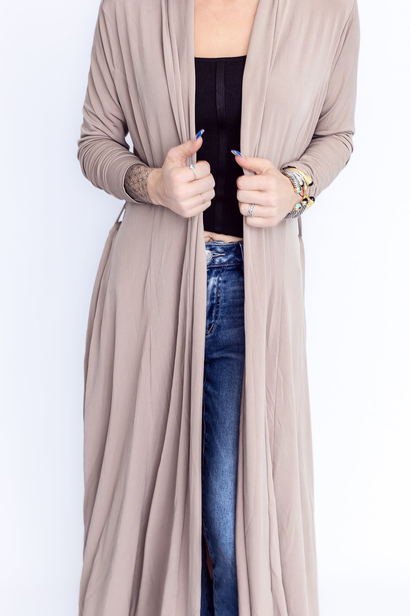 Chic Babe Long Tan Cardigan- O39