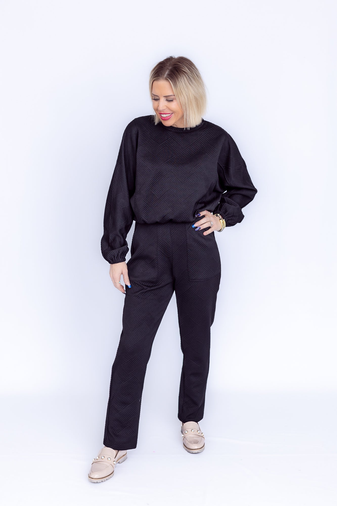 Cozy Chic Black Lounge Pants- P36