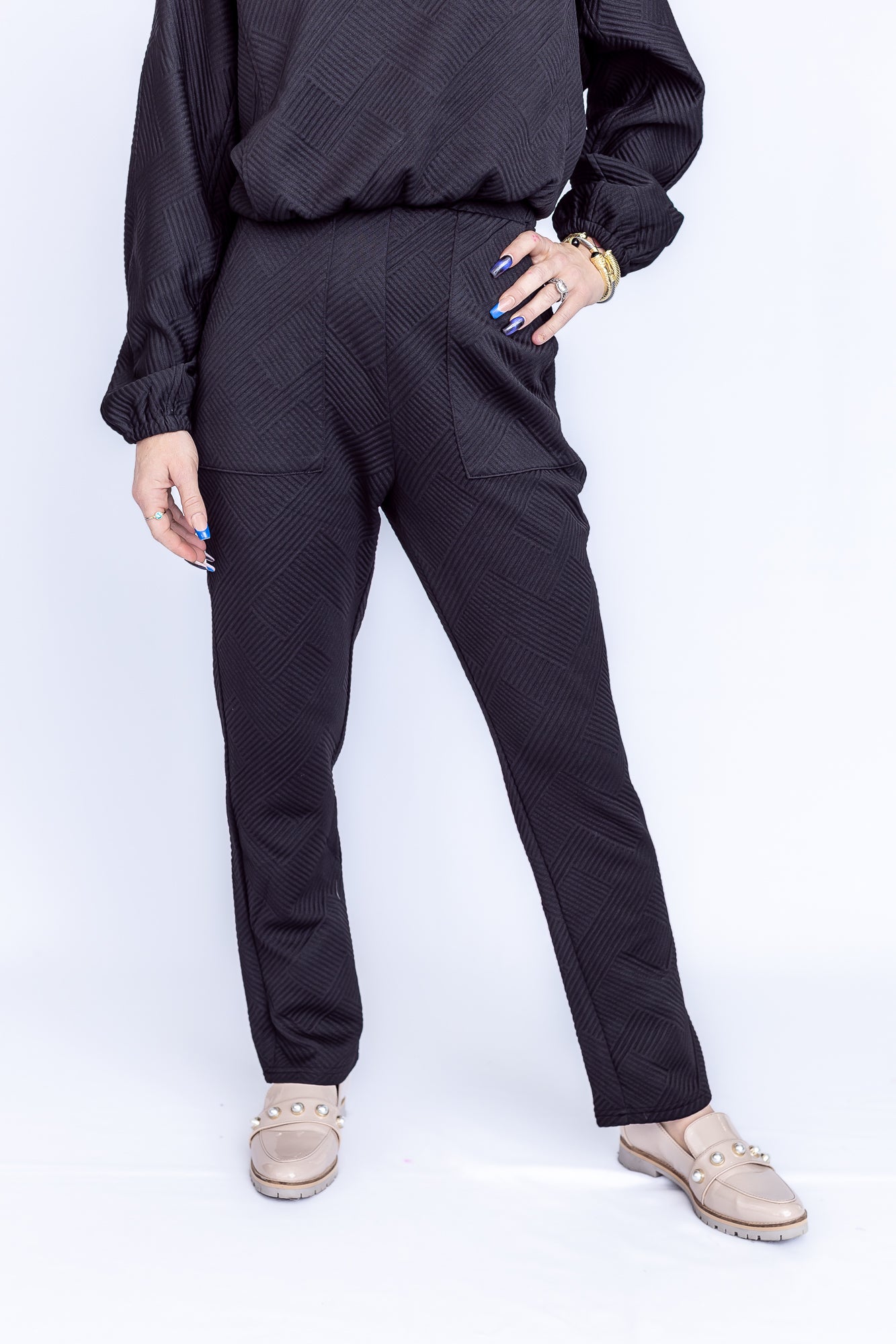 Cozy Chic Black Lounge Pants- P36