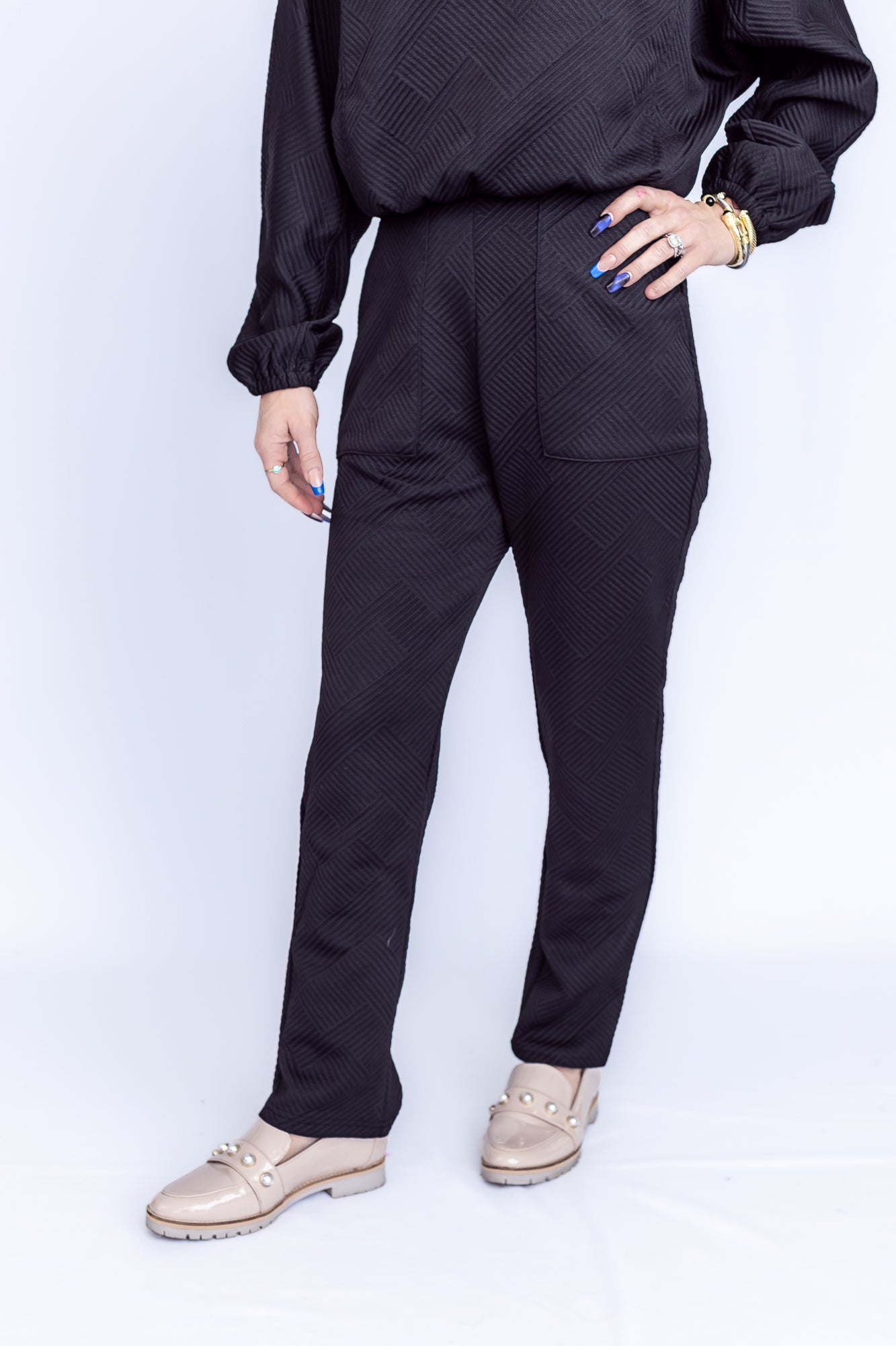 Cozy Chic Black Lounge Pants- P36