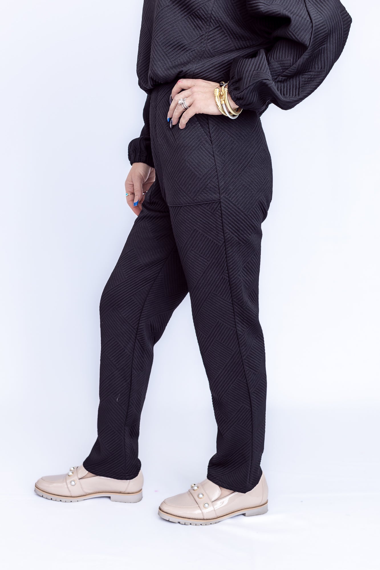 Cozy Chic Black Lounge Pants- P36