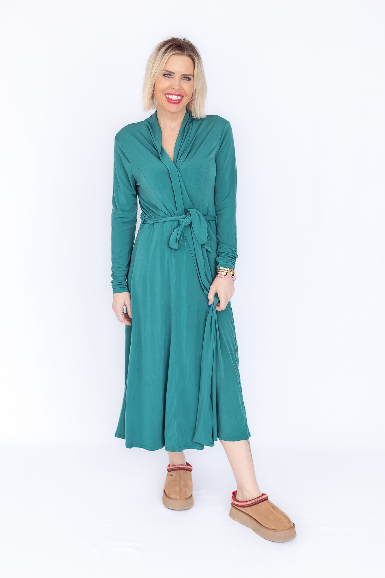 Chic Babe Long Emerald Cardigan- O38