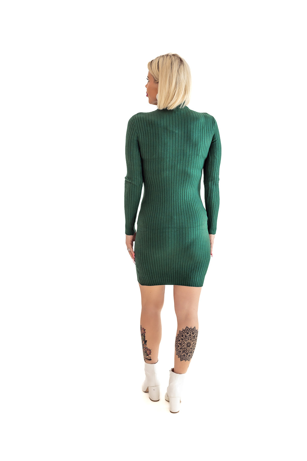 Fall For You Hunter Green Sweater Dress - D05