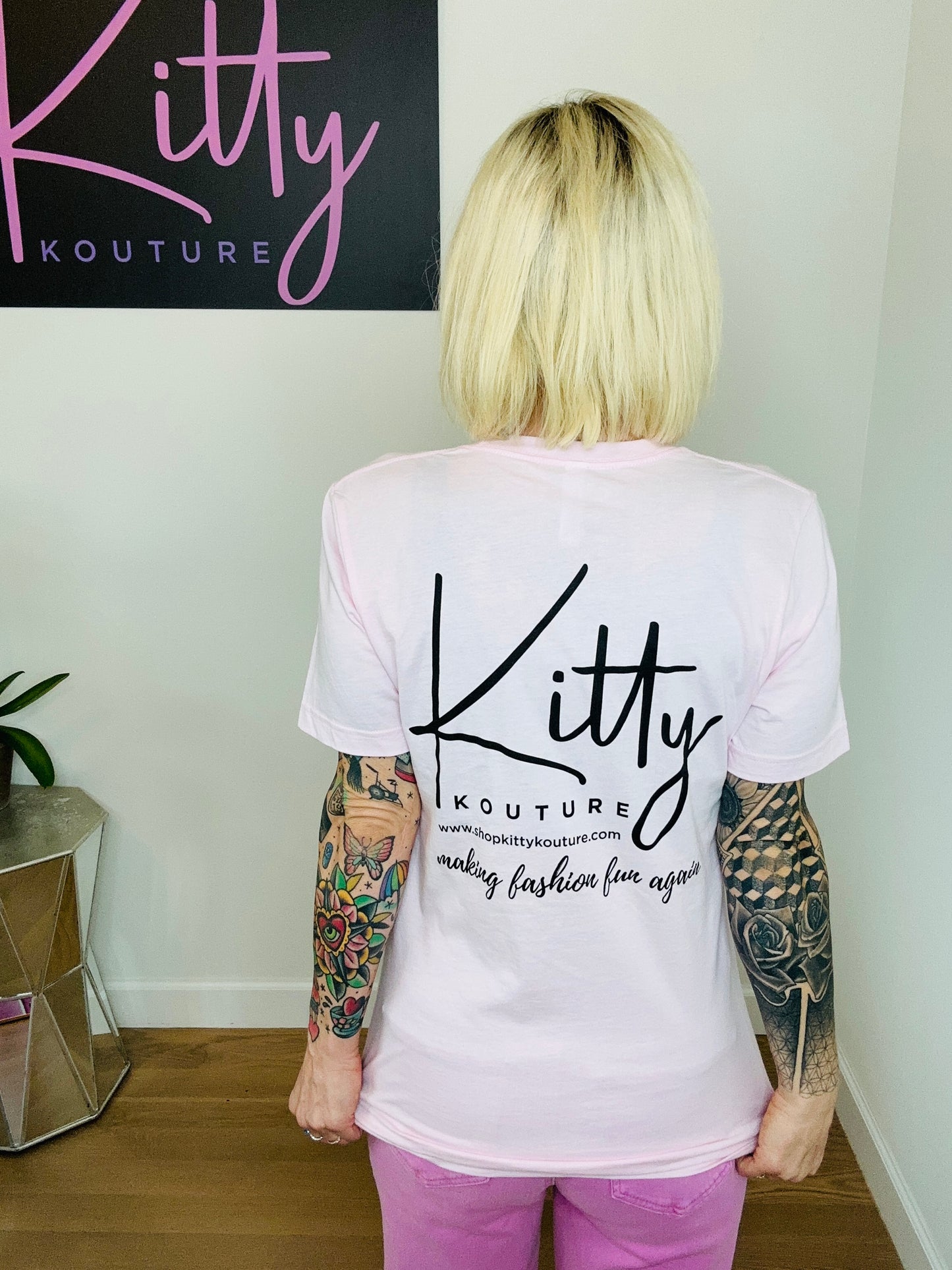 Kitty Kouture Pink Custom Graphic Tee - T85