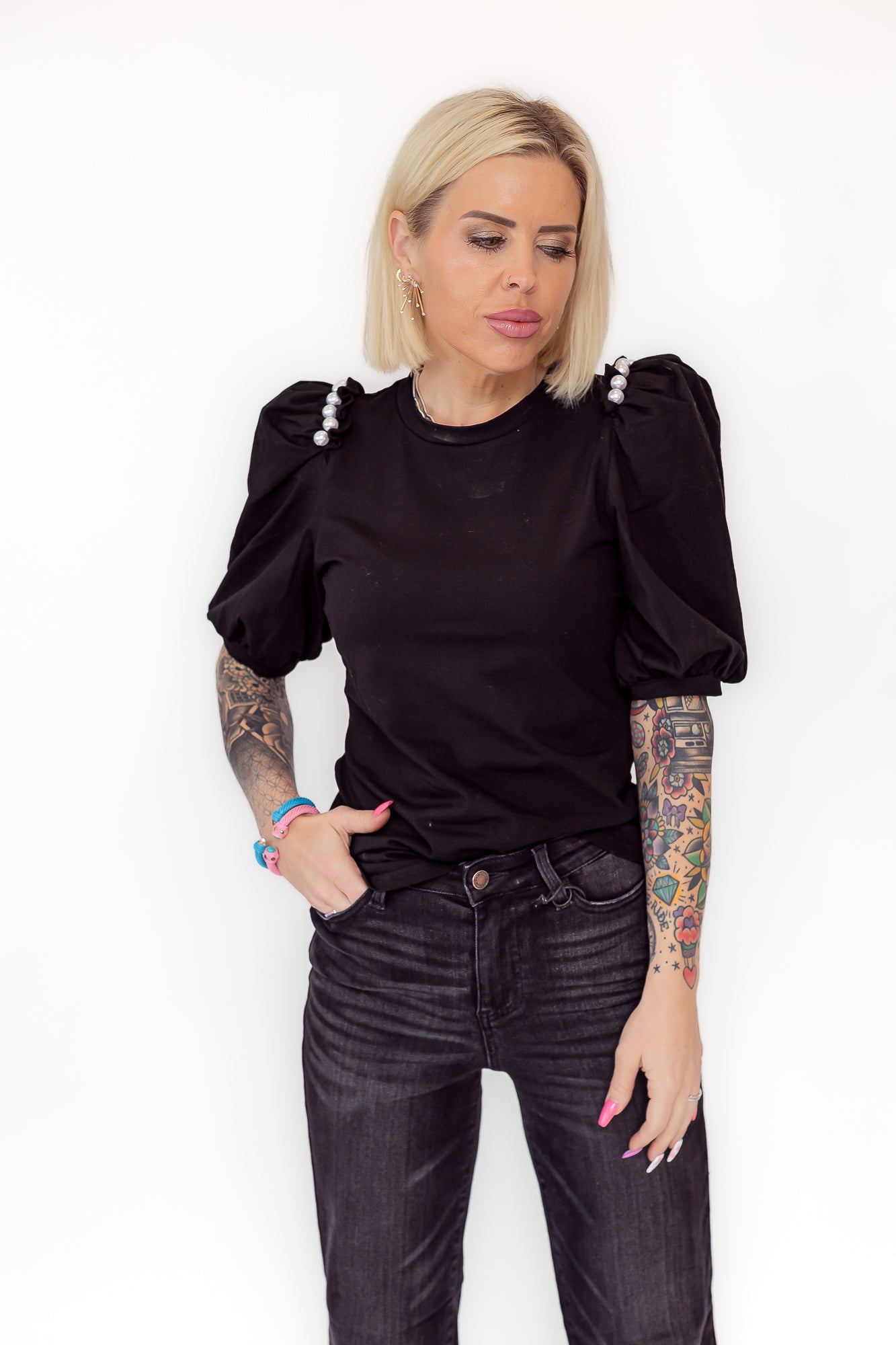 Black Pearl Blouse -T81