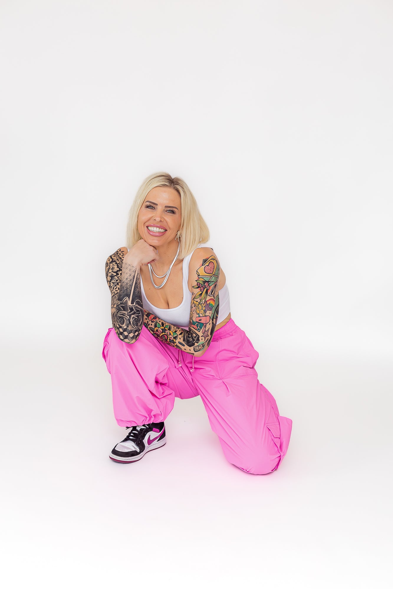 Kitty Cargo's Hot Pink Cargo Drawstring Pants -P15