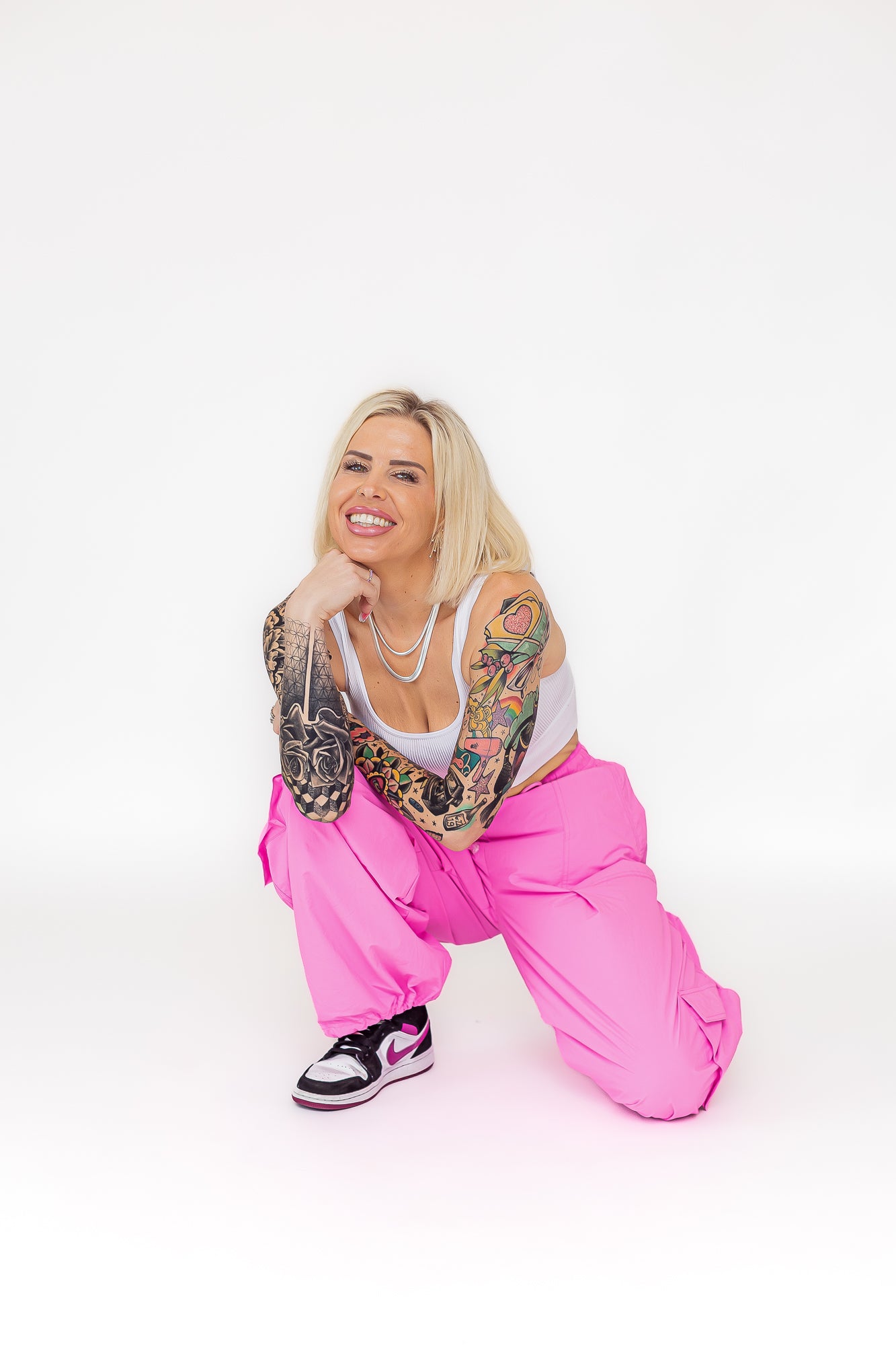 Kitty Cargo's Hot Pink Cargo Drawstring Pants -P15