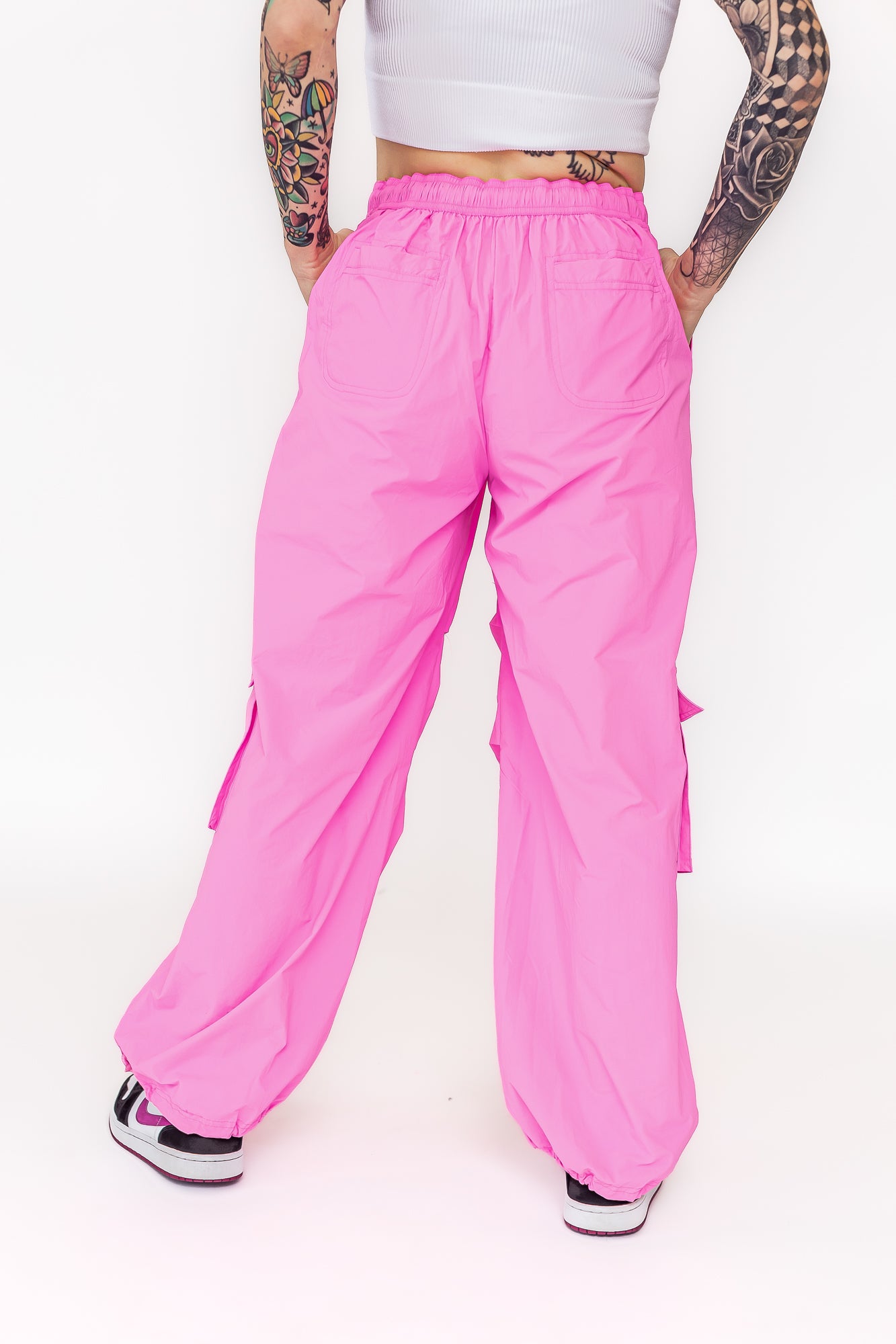 Kitty Cargo's Hot Pink Cargo Drawstring Pants -P15