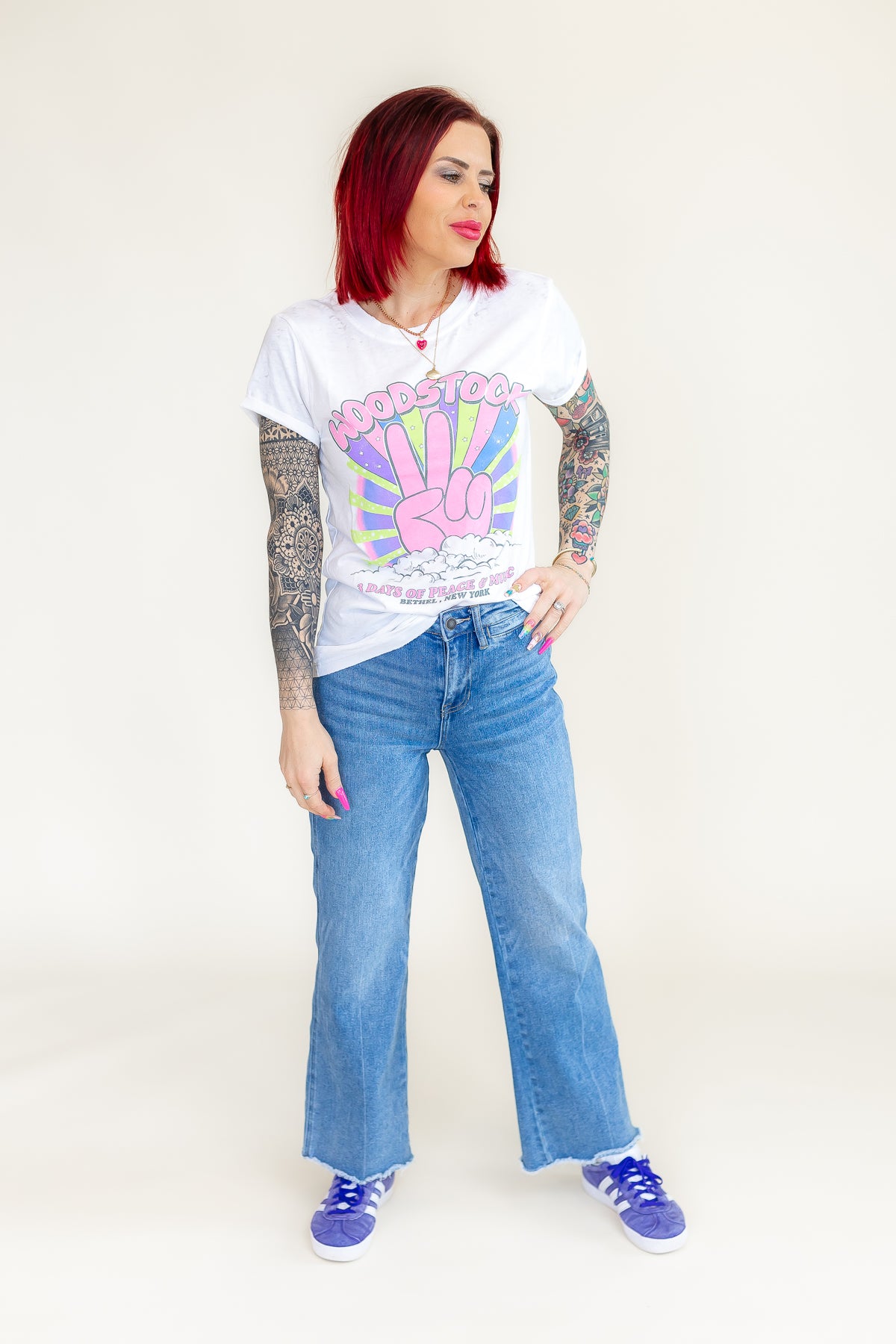 Woodstock 3 days of Peace Burnout Graphic Tee