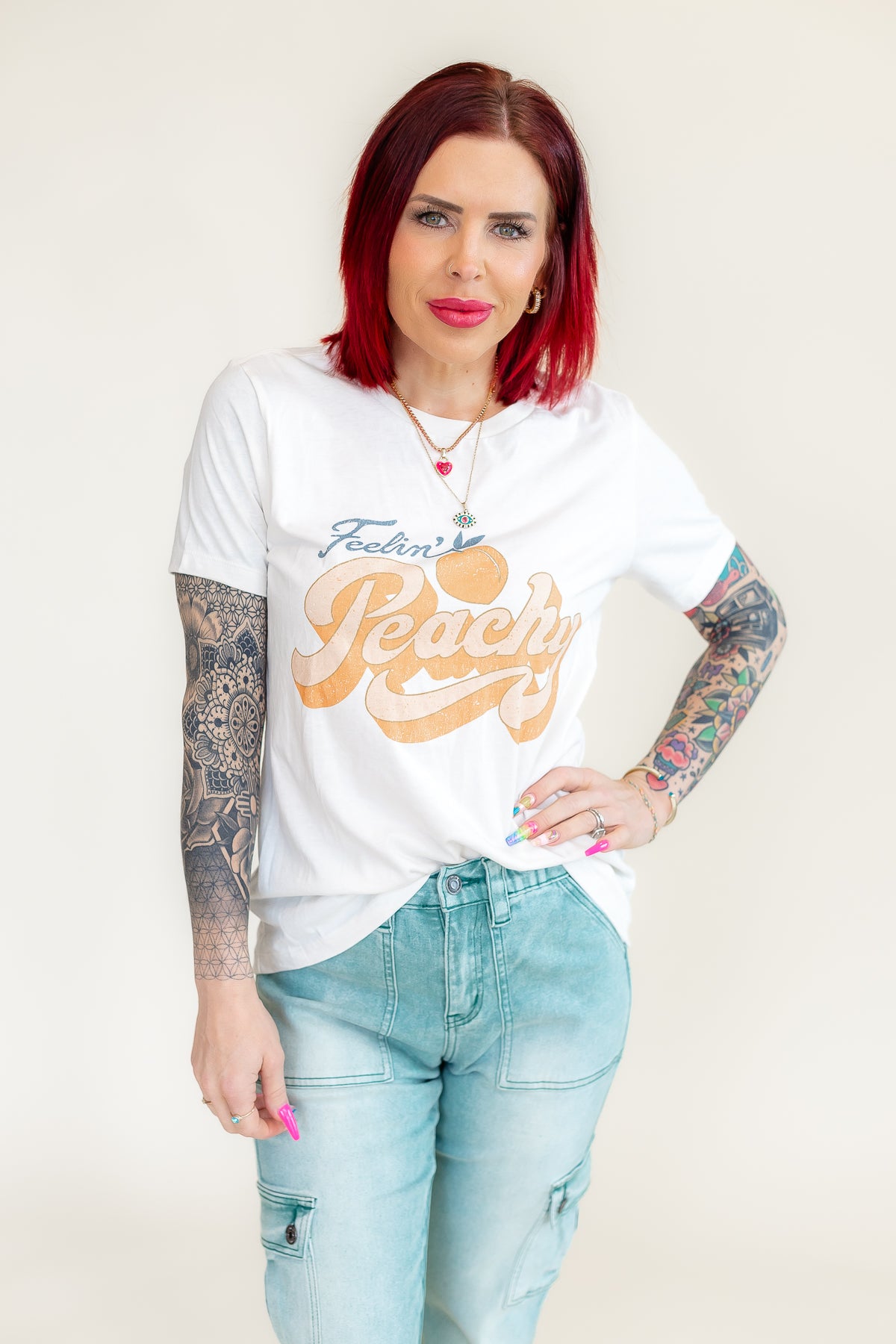 Feelin' Peachy Graphic Tee - T222