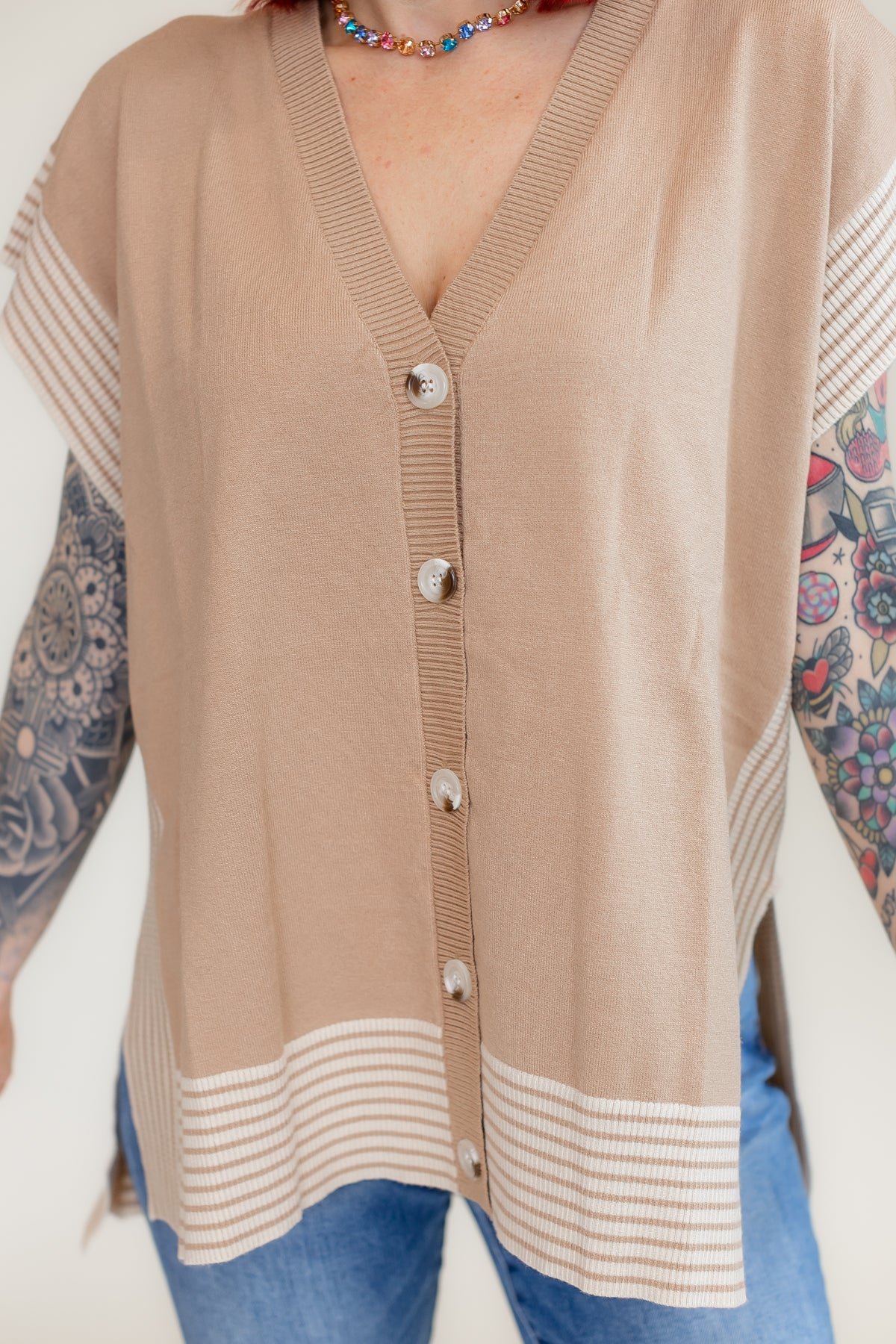 Coastal Comfort Knit Vest/Top- T221