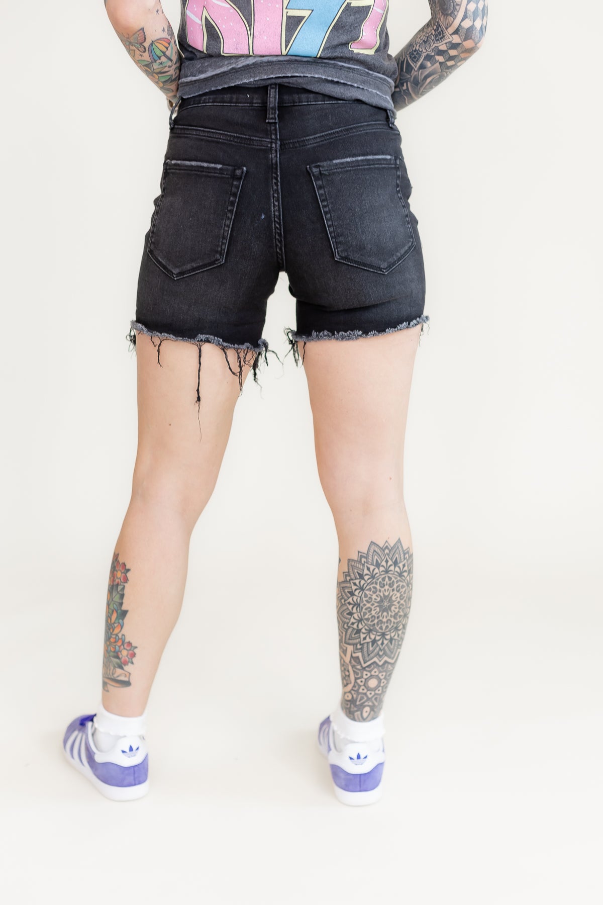 All Summer Long Black Denim Shorts