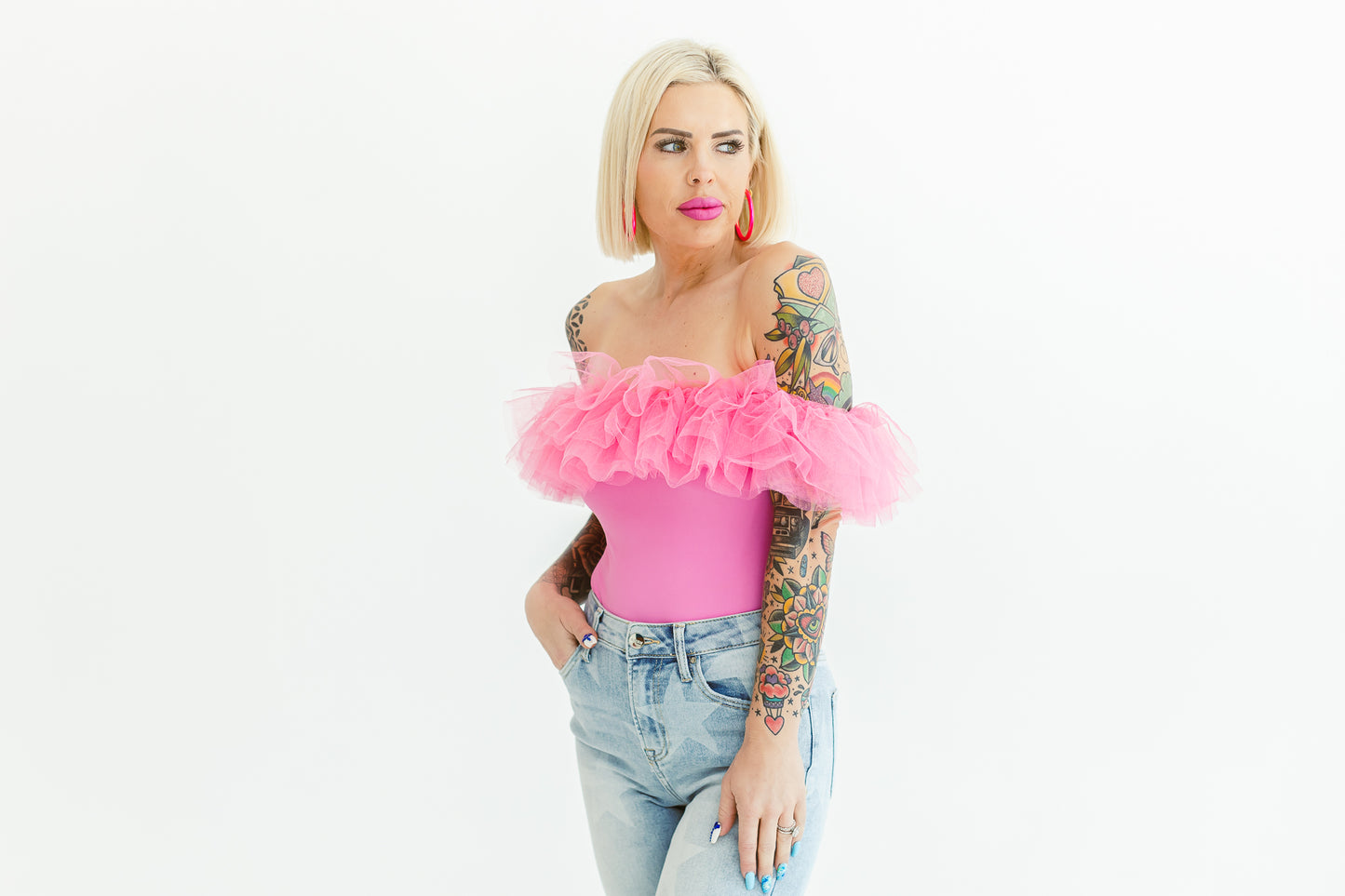 All That Sass Bubble Gum Body Suit- T31