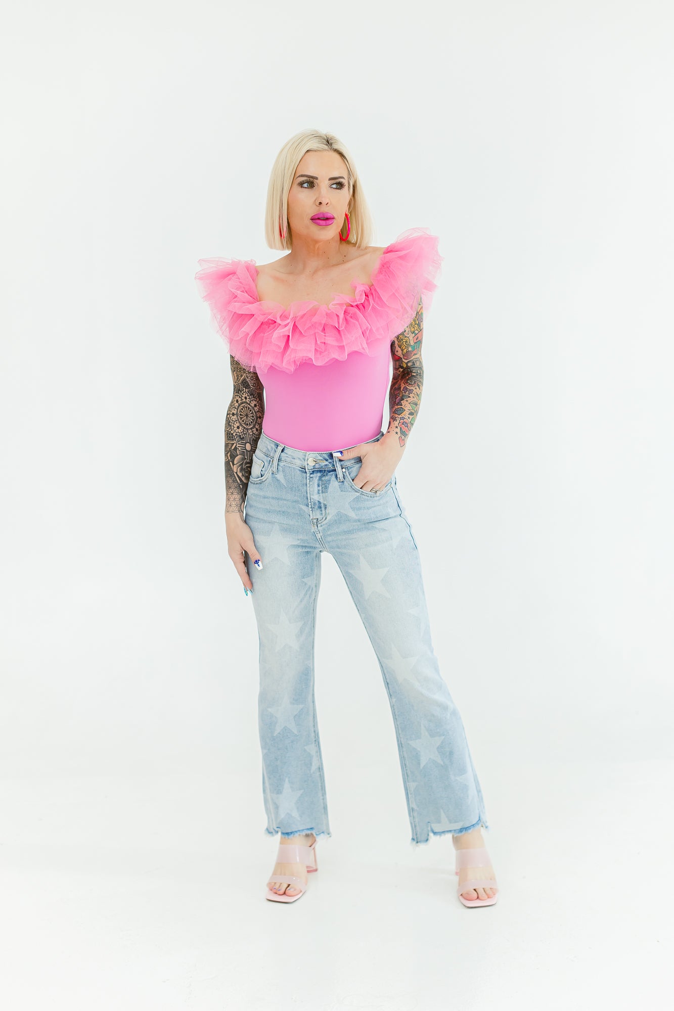 All That Sass Bubble Gum Body Suit- T31