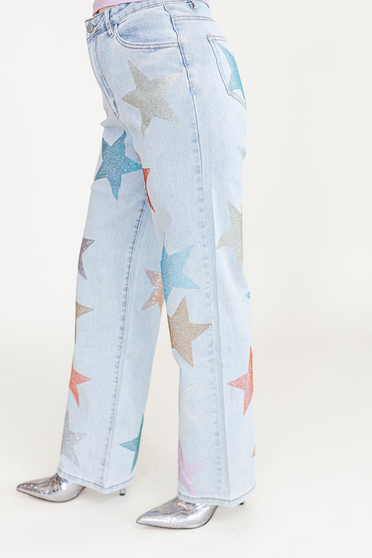 SUPERSTAR Rhinestone Denim Jeans - P52