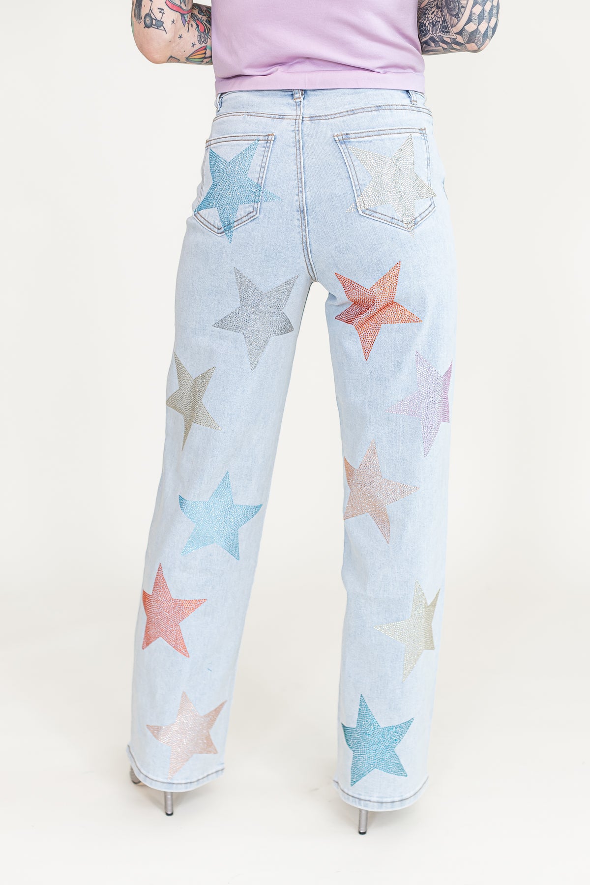 SUPERSTAR Rhinestone Denim Jeans - P52