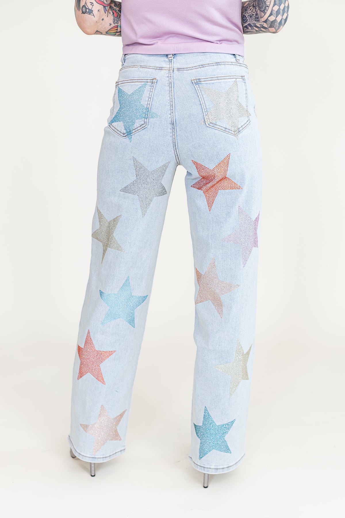 SUPERSTAR Rhinestone Denim Jeans - P52