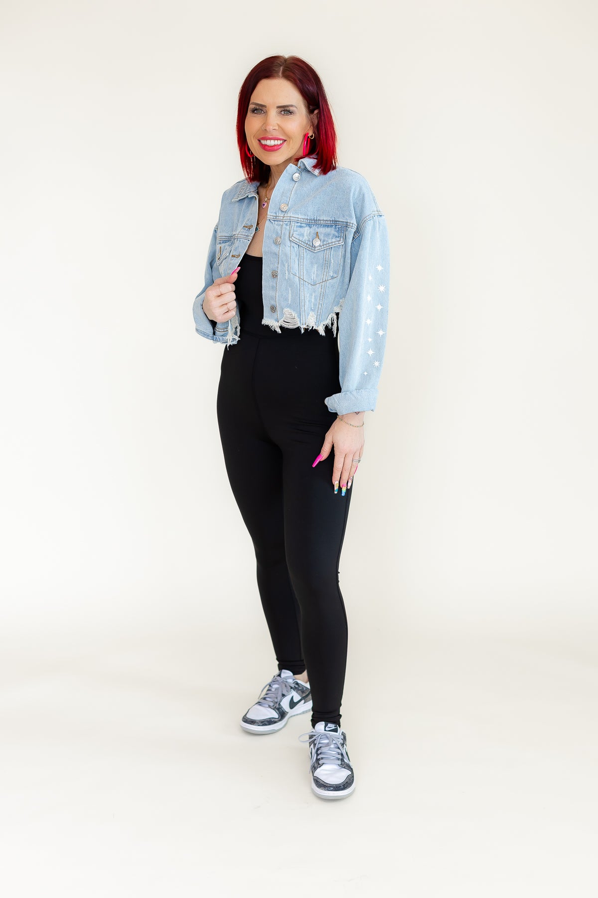 Follow the Call of the Disco Ball Denim Jacket - J32