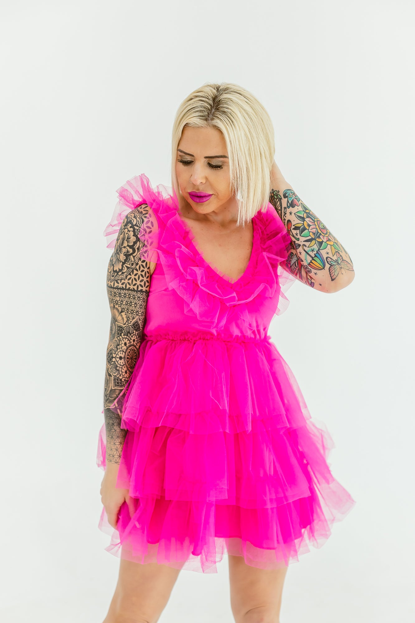 Barbie Dream World Hot Pink Tulle Dress- D03