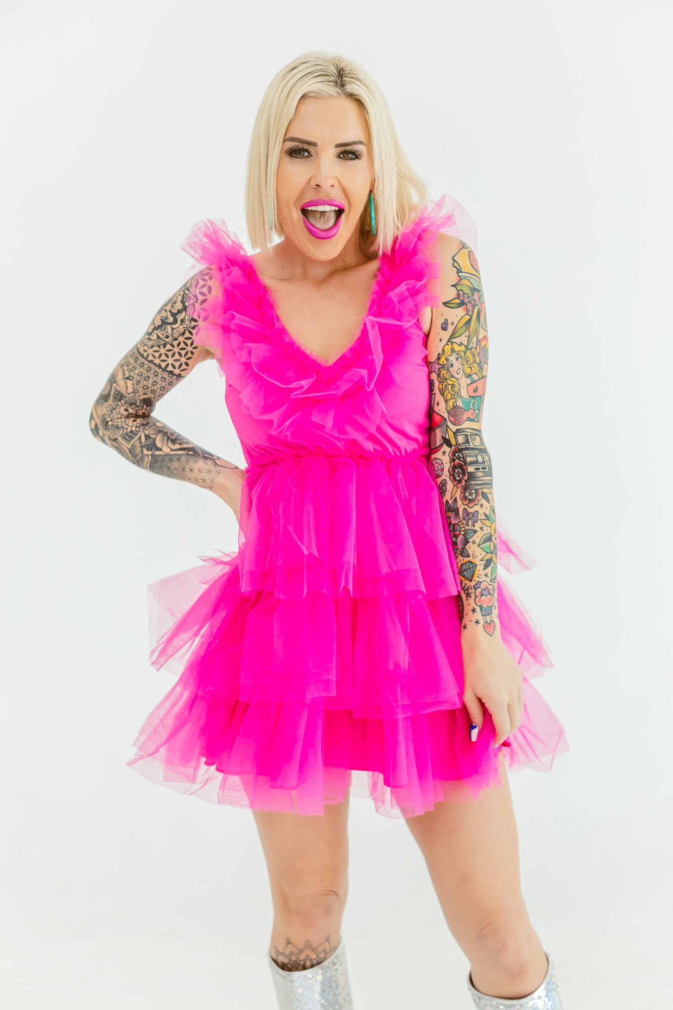 Barbie Dream World Hot Pink Tulle Dress- D03