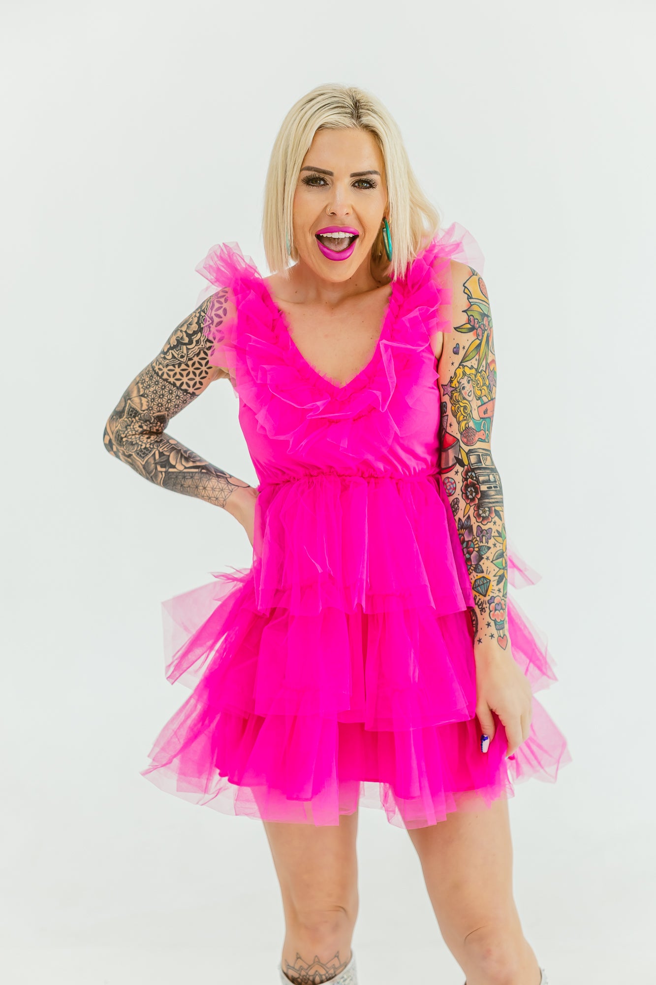 Barbie Dream World Hot Pink Tulle Dress- D03