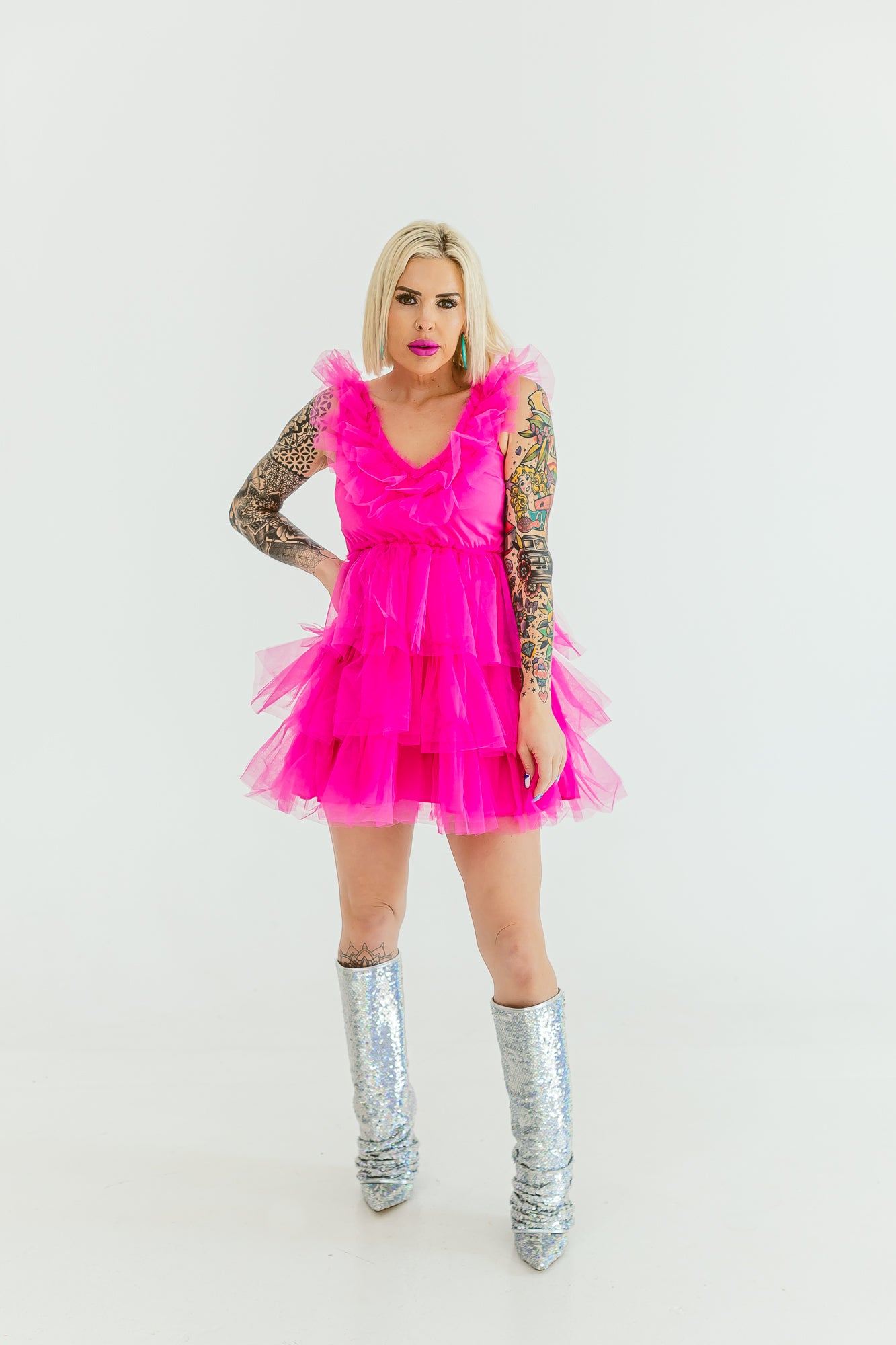 Barbie Dream World Hot Pink Tulle Dress- D03