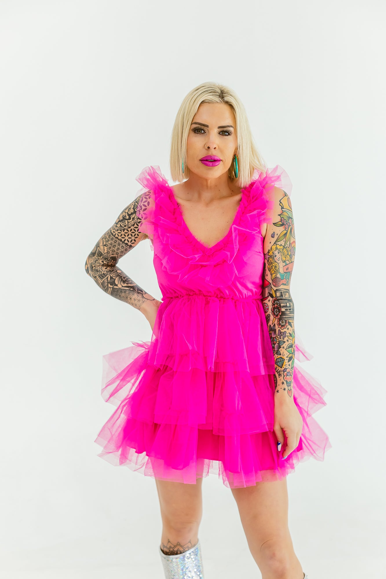 Barbie Dream World Hot Pink Tulle Dress- D03