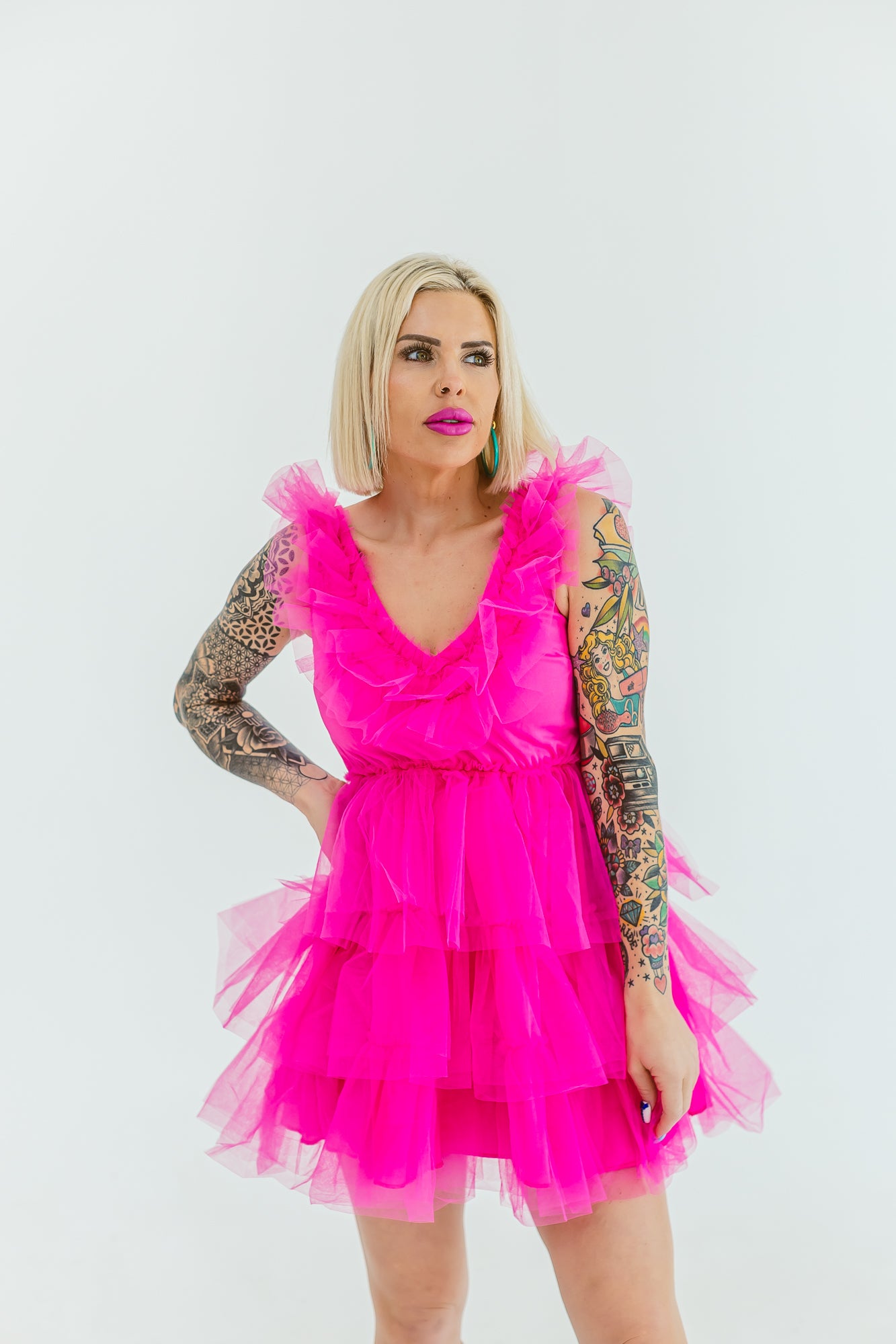 Barbie Dream World Hot Pink Tulle Dress- D03