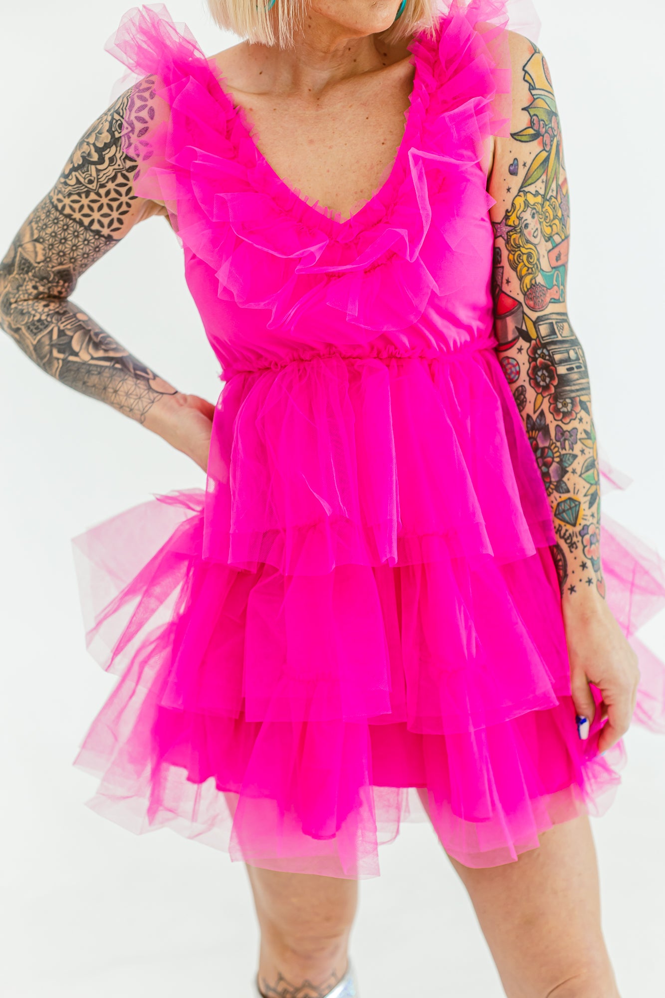 Barbie Dream World Hot Pink Tulle Dress- D03