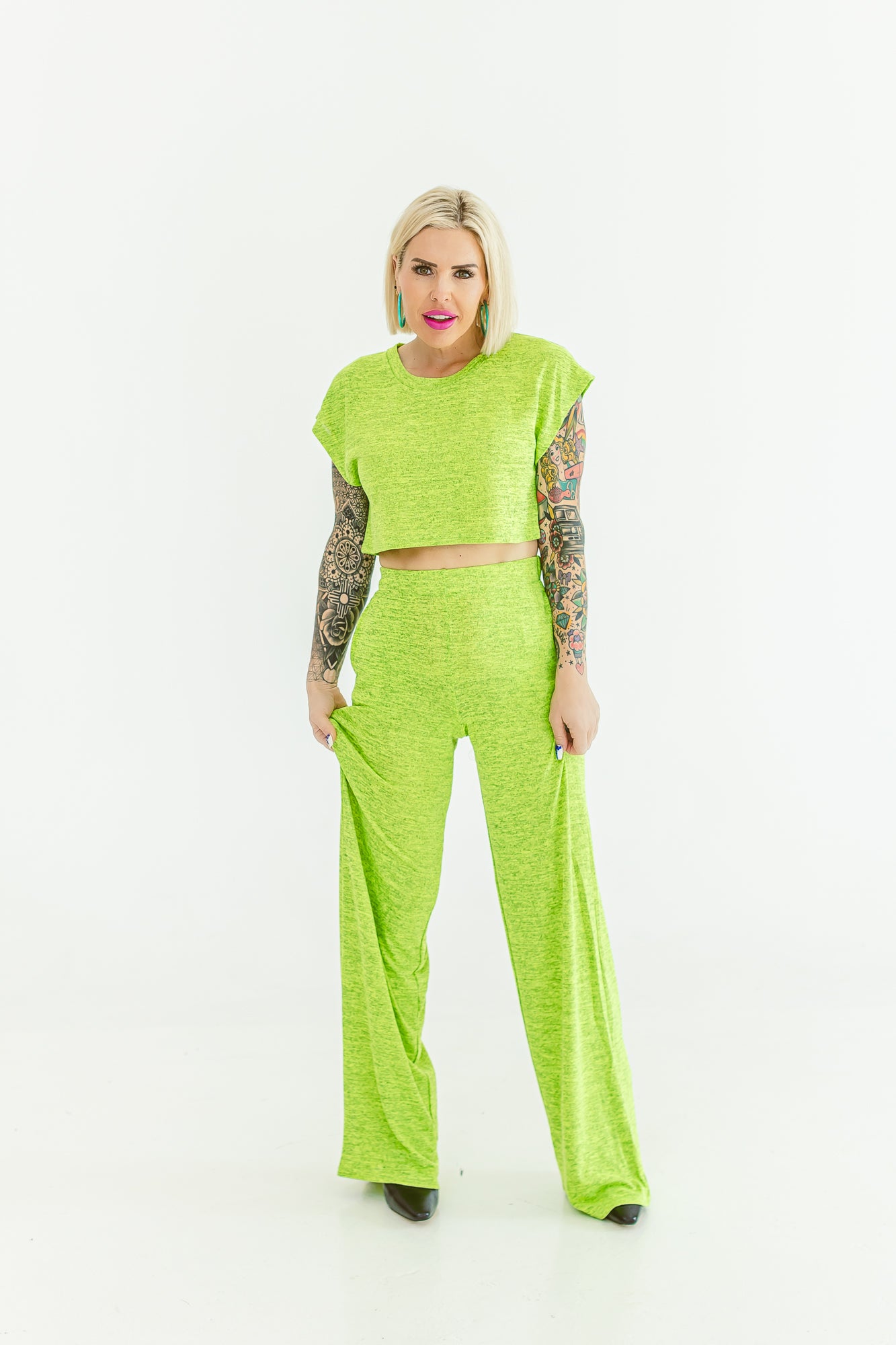 Chic and Comfort Two Piece Set Green - S05