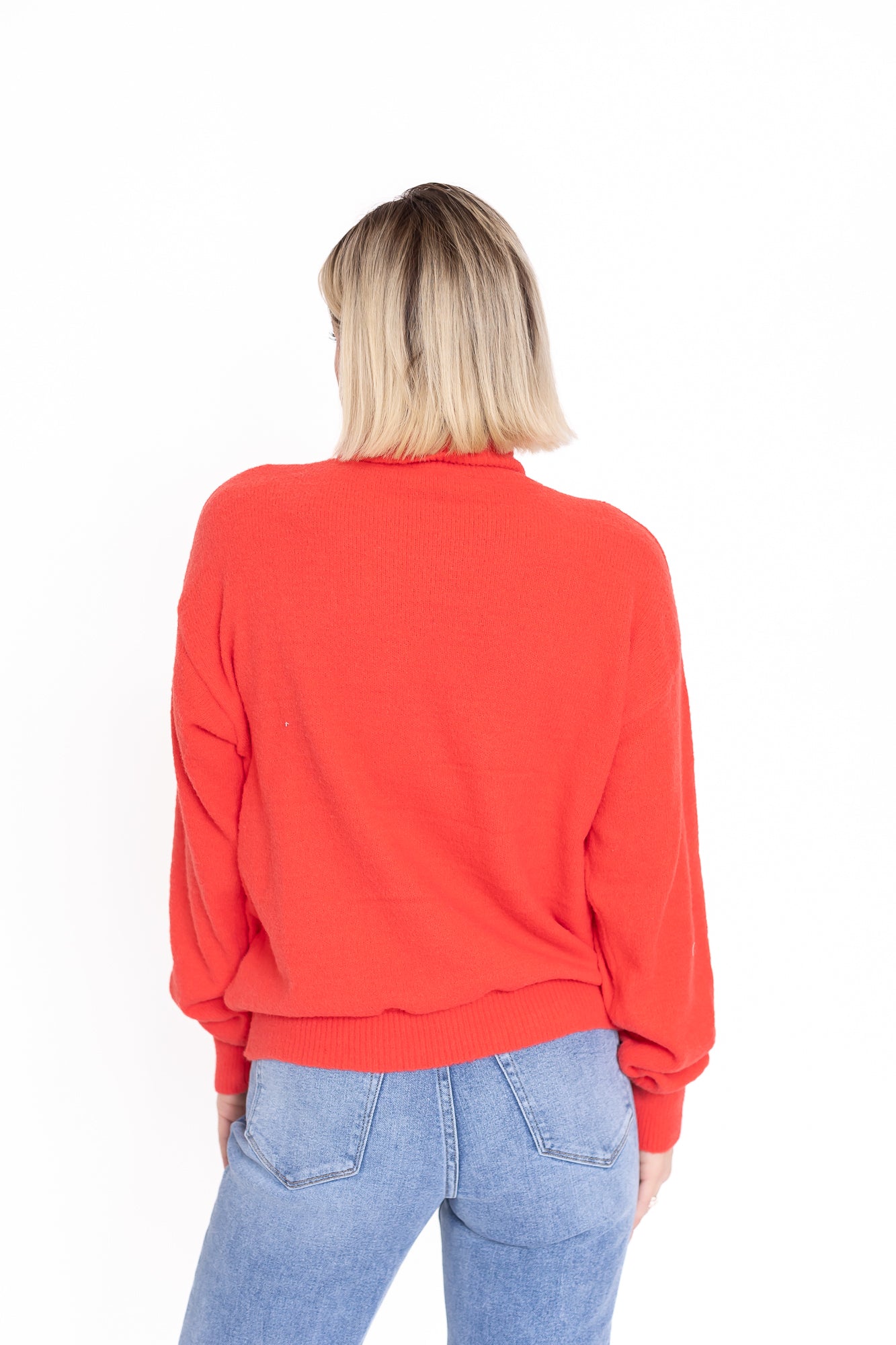 Too Dreamy Red High Neck Sweater - T148