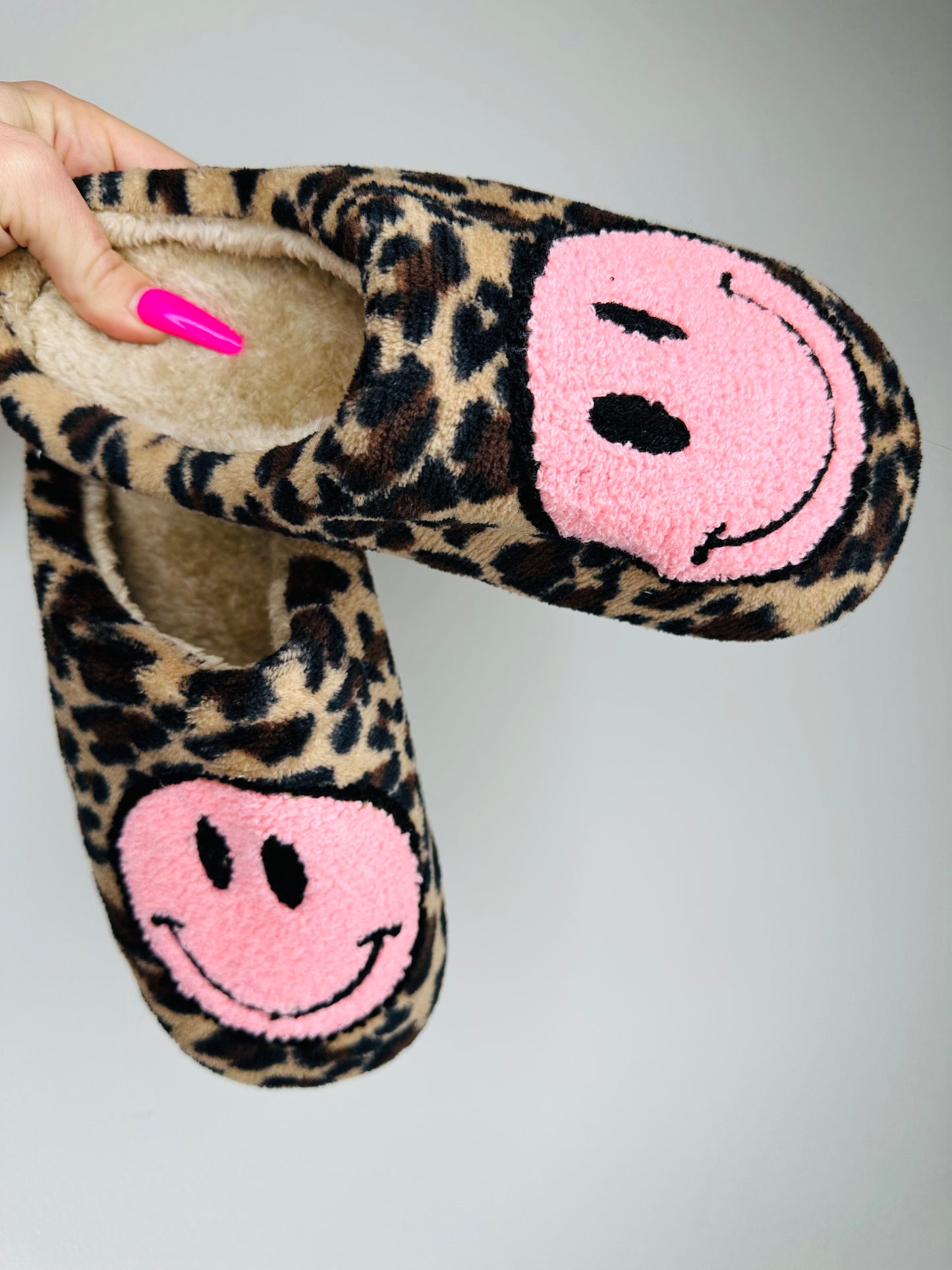 Leopard Smiley Slippers