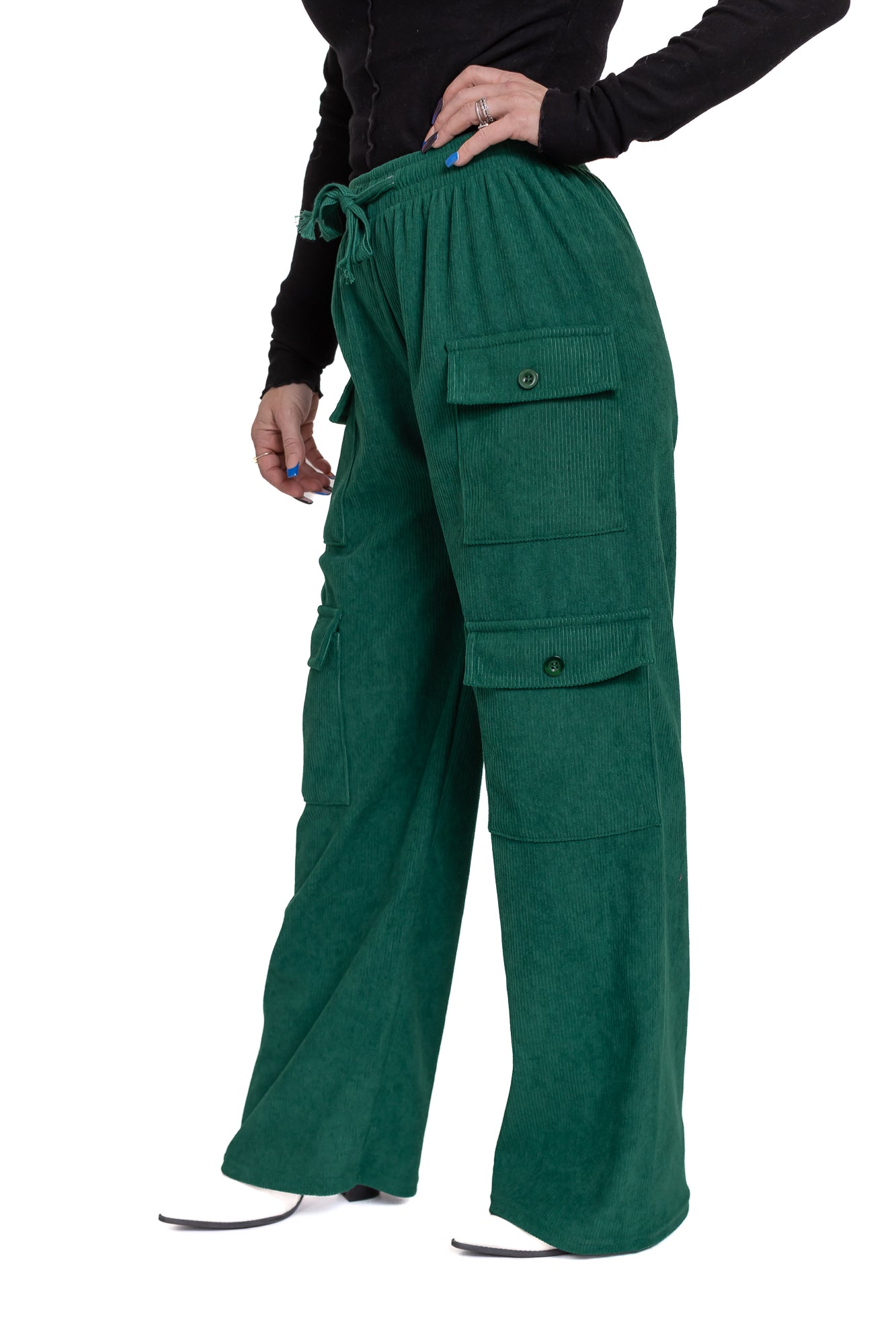 Green With Envy Corduroy Cargo Pants -P25