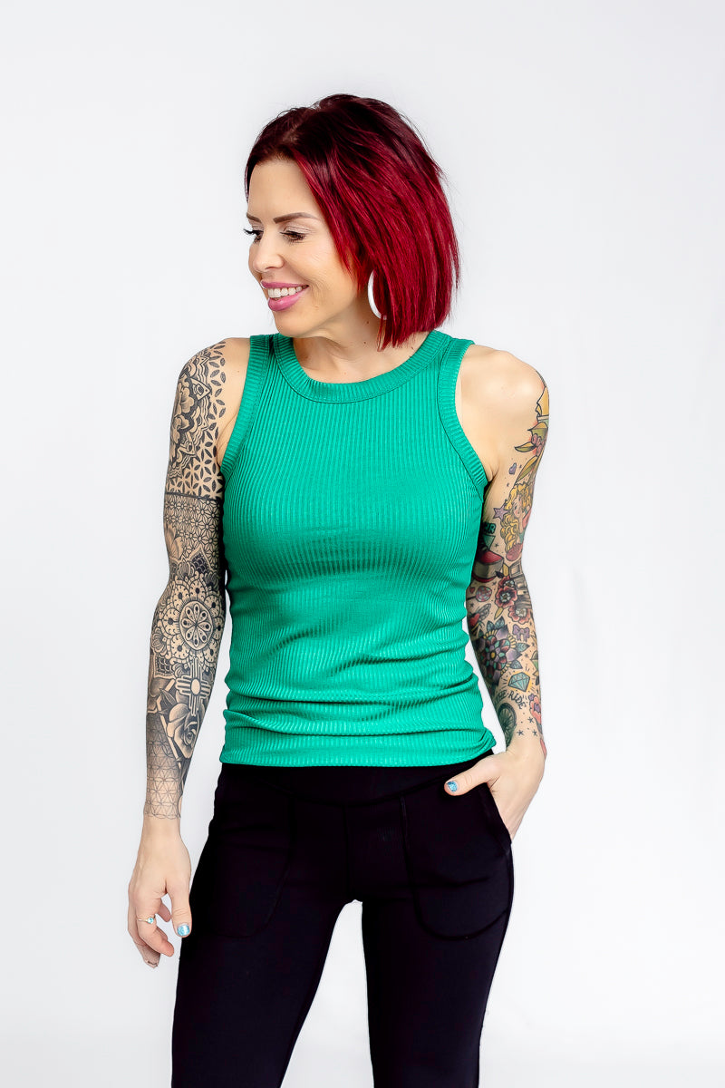 Emerald Elegance Tank- T184