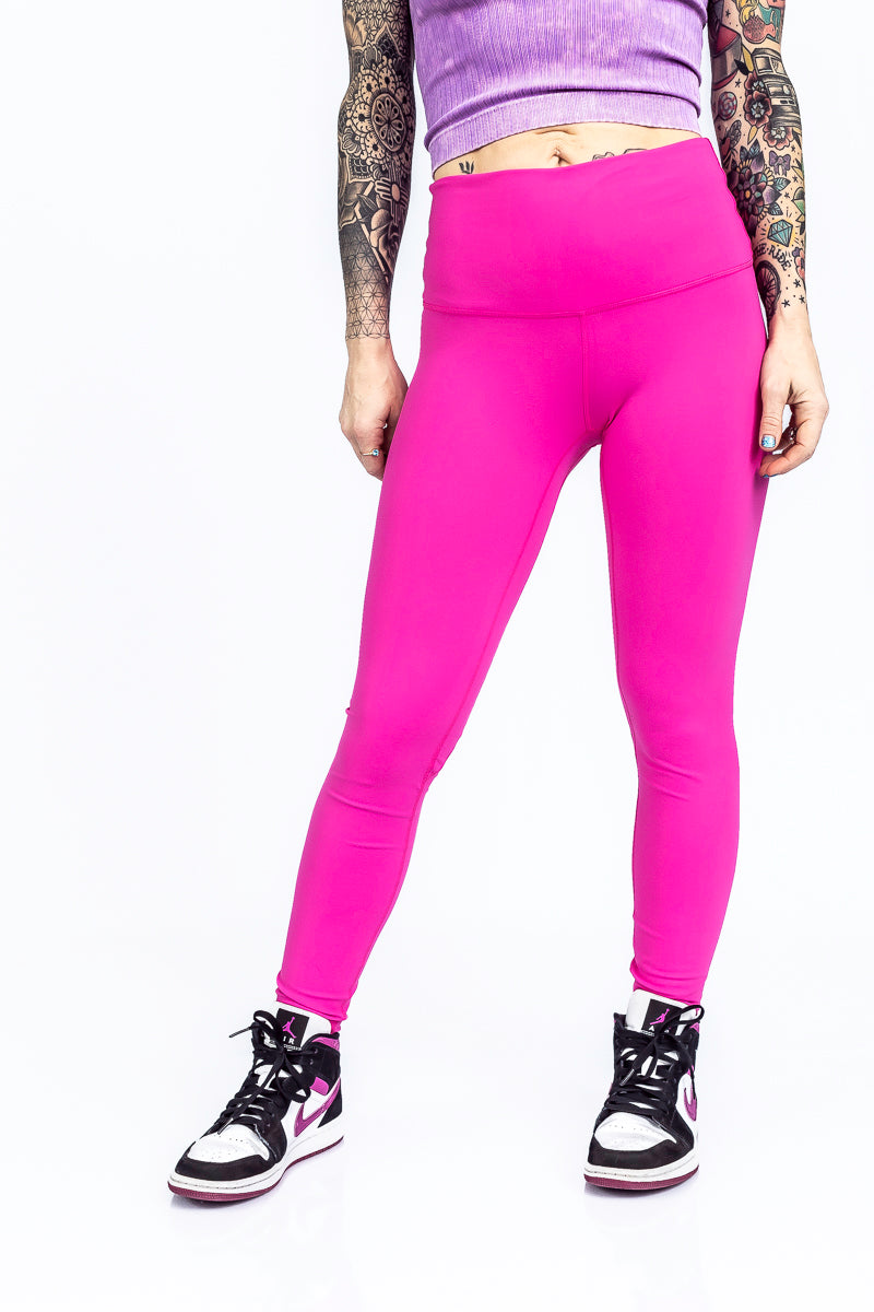 Flawless Leggings Buttery Soft Fuschia Active Leggings- P41