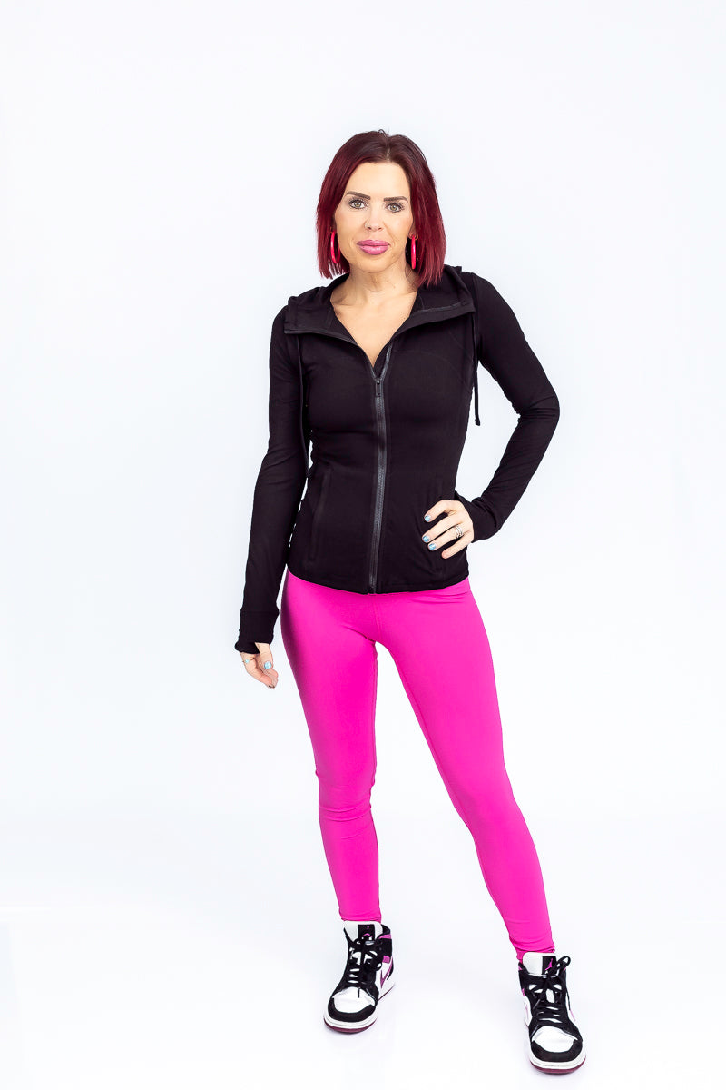 Flawless Leggings Buttery Soft Fuschia Active Leggings- P41