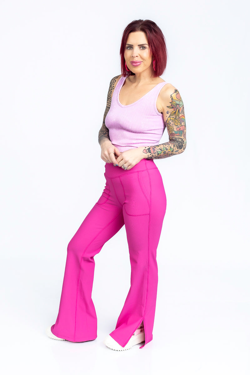 Vibe & Flare Pink Leggings- P39