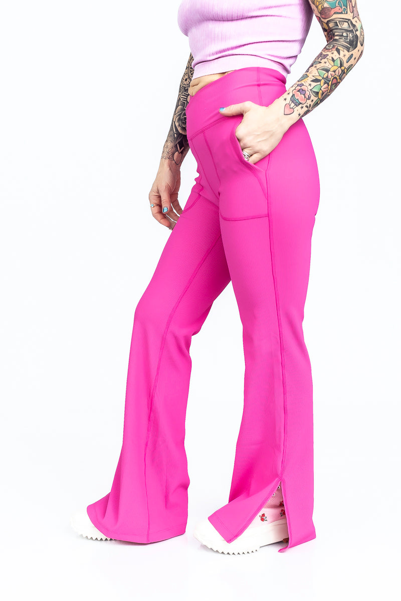 Vibe & Flare Pink Leggings- P39