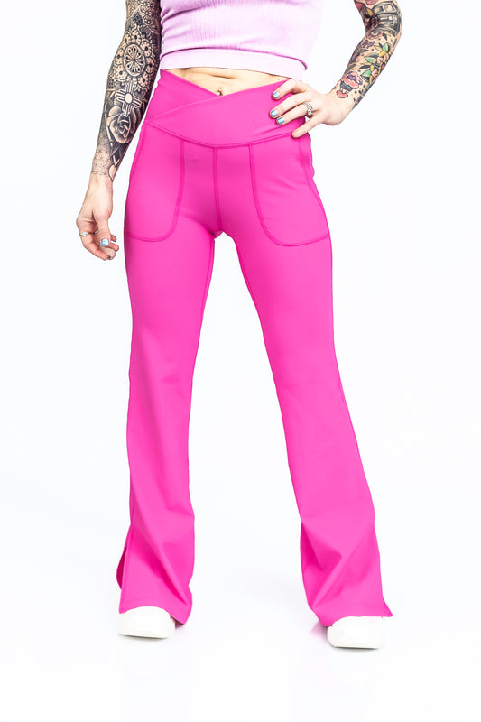 Vibe & Flare Pink Leggings- P39