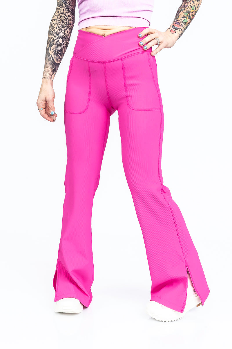 Vibe & Flare Pink Leggings- P39