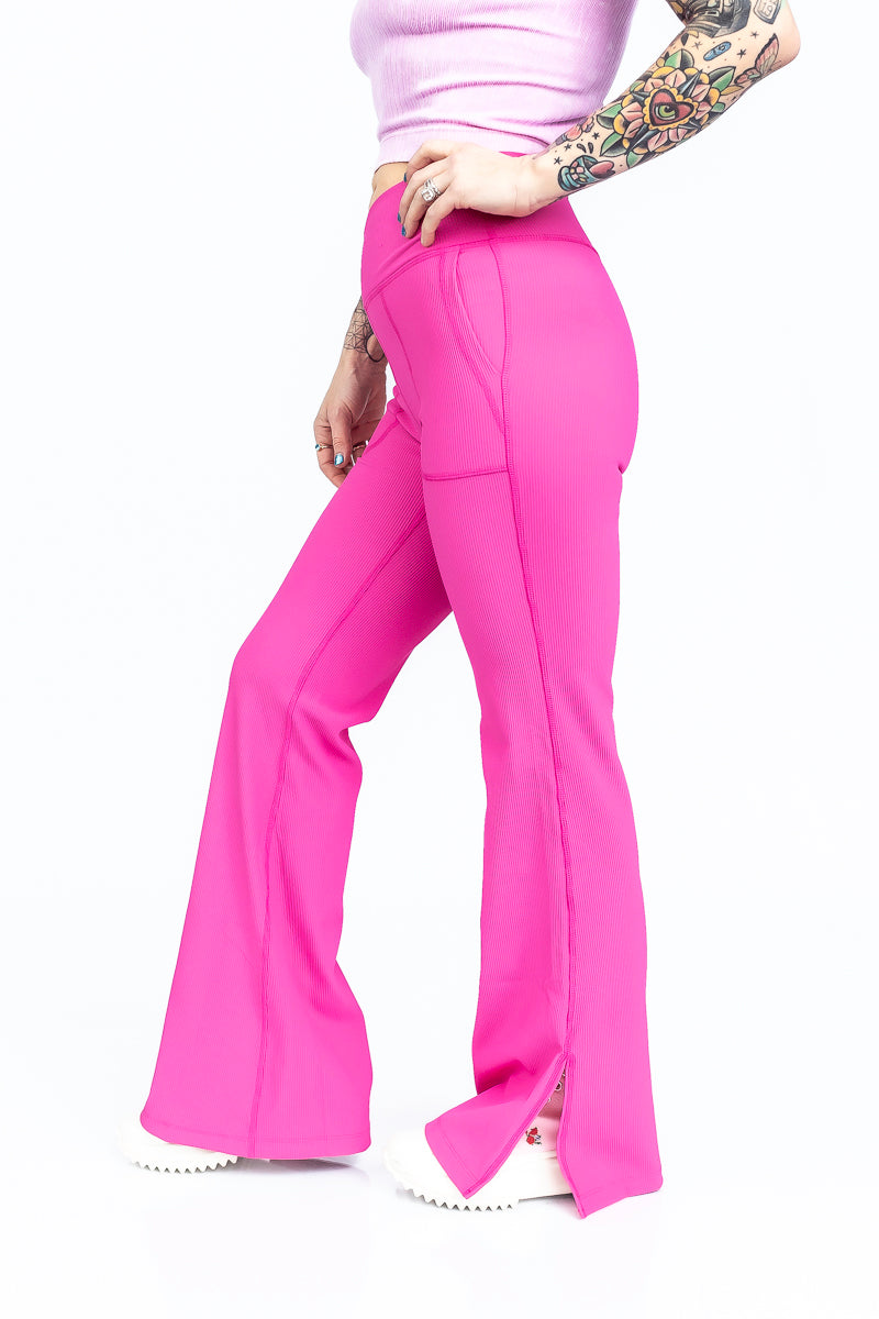 Vibe & Flare Pink Leggings- P39